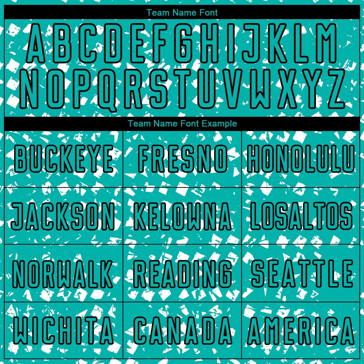 Custom Aqua Black-White Digital Geometric Fragment Speckles Sublimation Soccer Uniform Jersey view 5