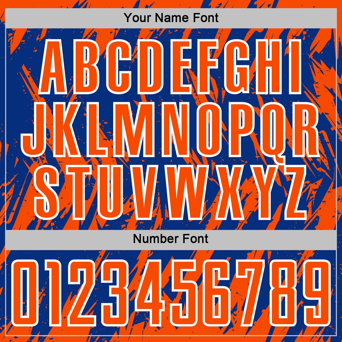 Custom Royal Orange-White Splatter Torn Sharp Brush Stroke Sublimation Soccer Uniform Jersey view 6