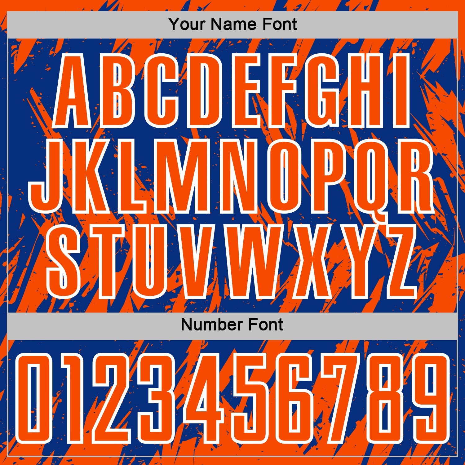 Custom Royal Orange-White Splatter Torn Sharp Brush Stroke Sublimation Soccer Uniform Jersey view 6