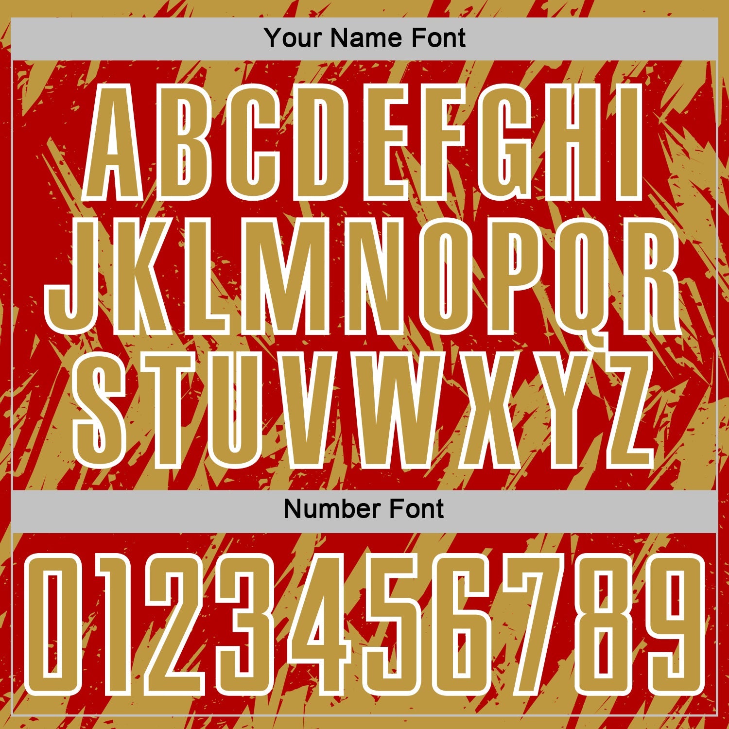 Custom Red Old Gold-White Splatter Torn Sharp Brush Stroke Sublimation Soccer Uniform Jersey view 6