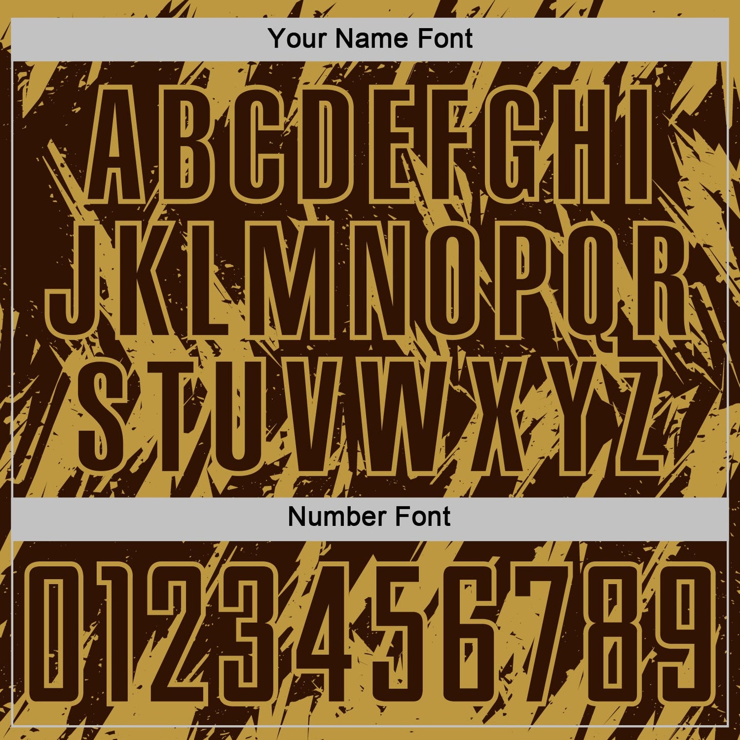 Custom Brown-Old Gold Splatter Torn Sharp Brush Stroke Sublimation Soccer Uniform Jersey view 6
