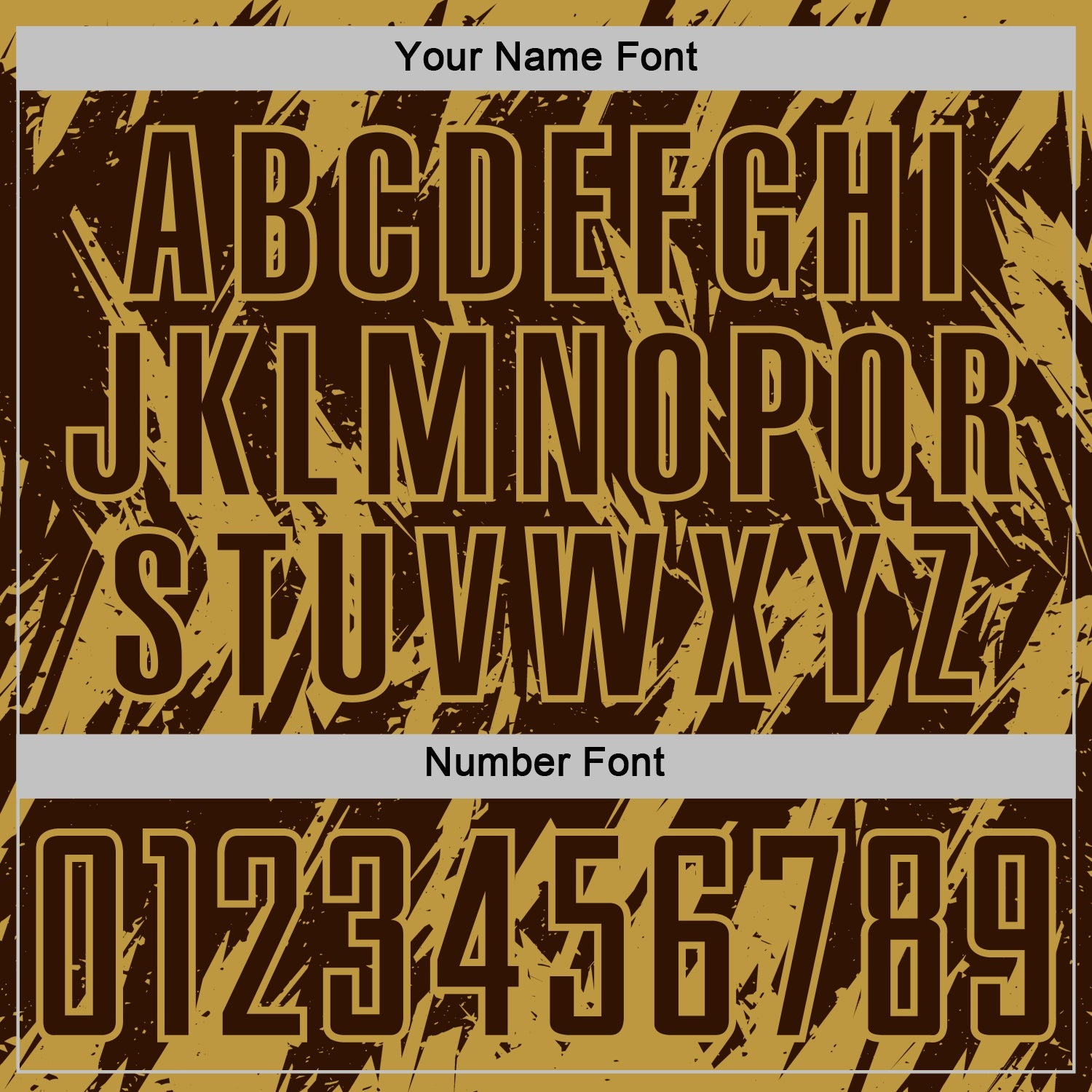 Custom Brown-Old Gold Splatter Torn Sharp Brush Stroke Sublimation Soccer Uniform Jersey view 6