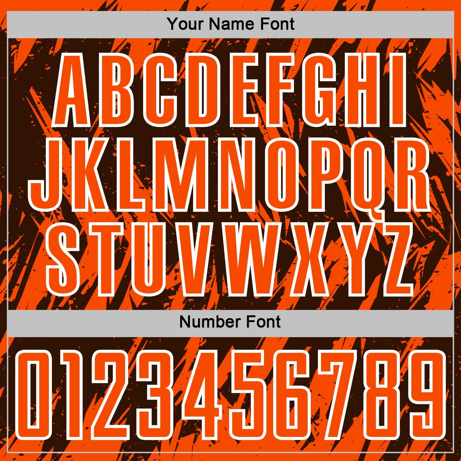 Custom Brown Orange-White Splatter Torn Sharp Brush Stroke Sublimation Soccer Uniform Jersey view 6