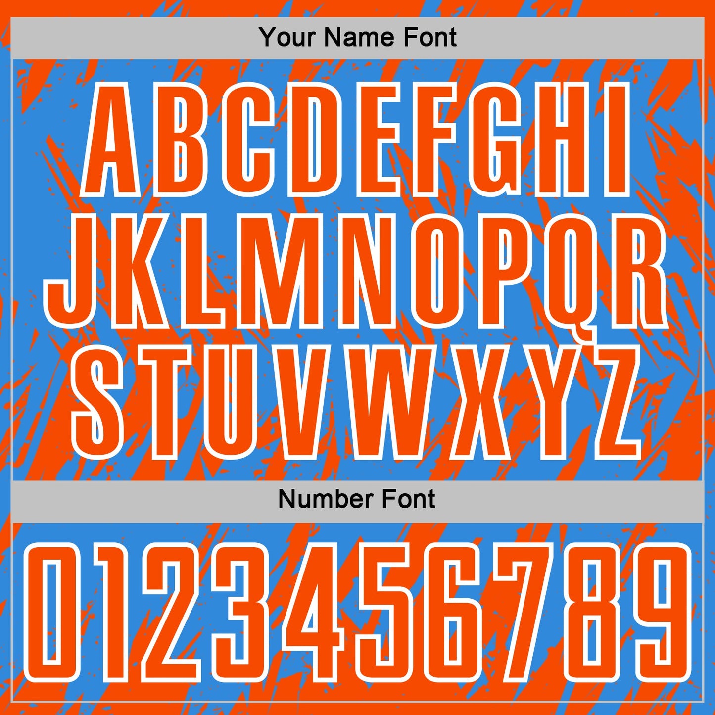 Custom Powder Blue Orange-White Splatter Torn Sharp Brush Stroke Sublimation Soccer Uniform Jersey view 6