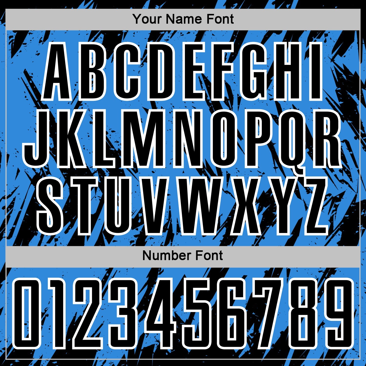Custom Powder Blue Black-White Splatter Torn Sharp Brush Stroke Sublimation Soccer Uniform Jersey view 6