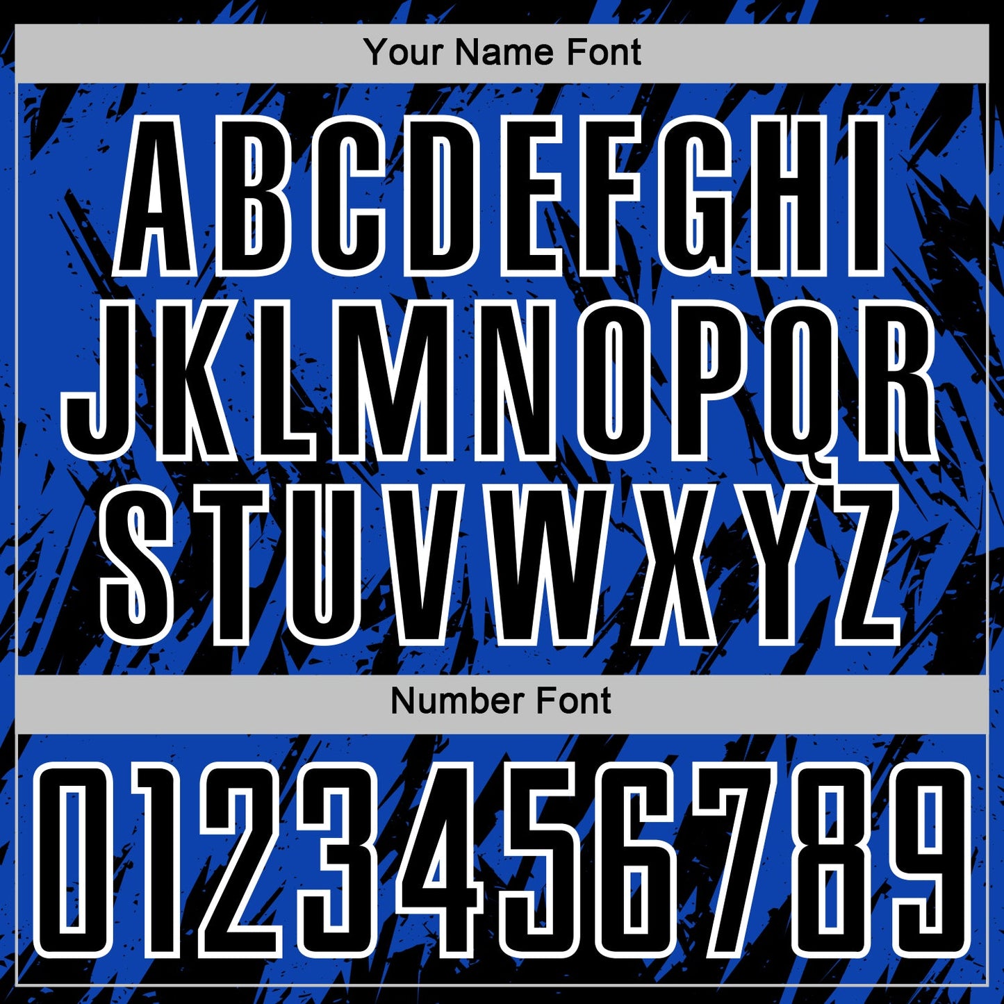 Custom Thunder Blue Black-White Splatter Torn Sharp Brush Stroke Sublimation Soccer Uniform Jersey view 6
