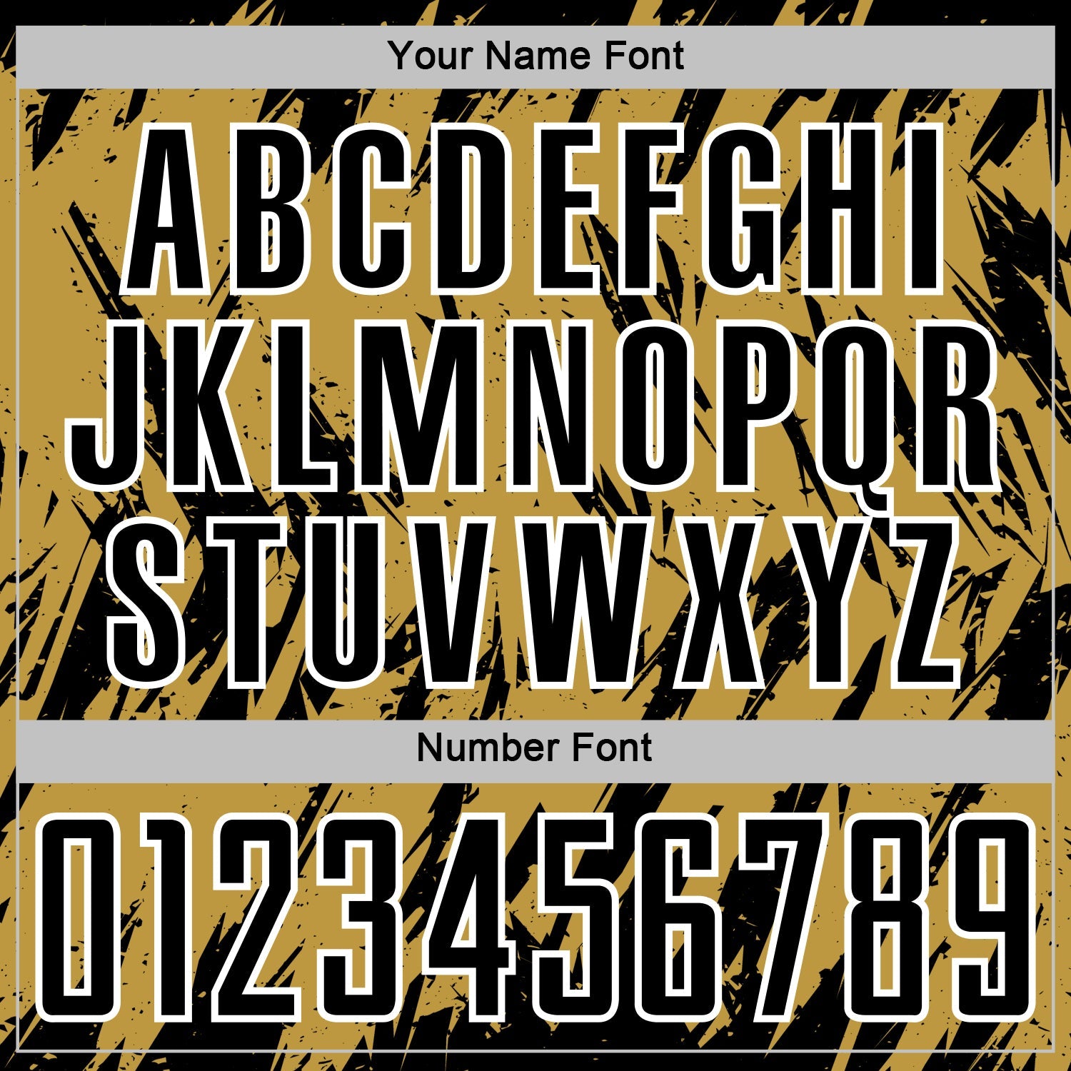 Custom Old Gold Black-White Splatter Torn Sharp Brush Stroke Sublimation Soccer Uniform Jersey view 6