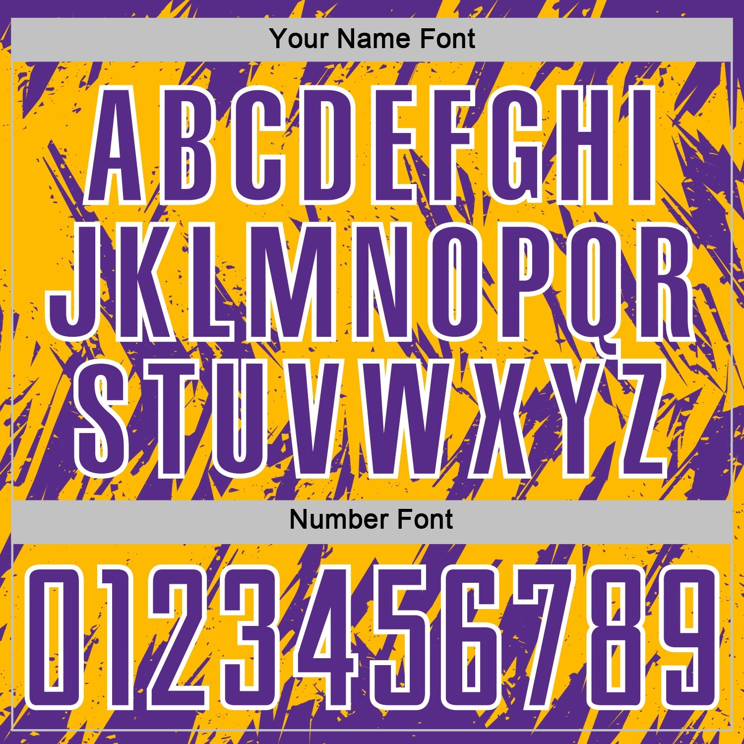Custom Gold Purple-White Splatter Torn Sharp Brush Stroke Sublimation Soccer Uniform Jersey view 6