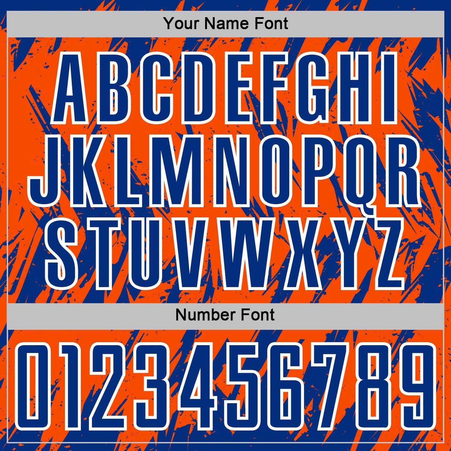 Custom Orange Royal-White Splatter Torn Sharp Brush Stroke Sublimation Soccer Uniform Jersey view 6