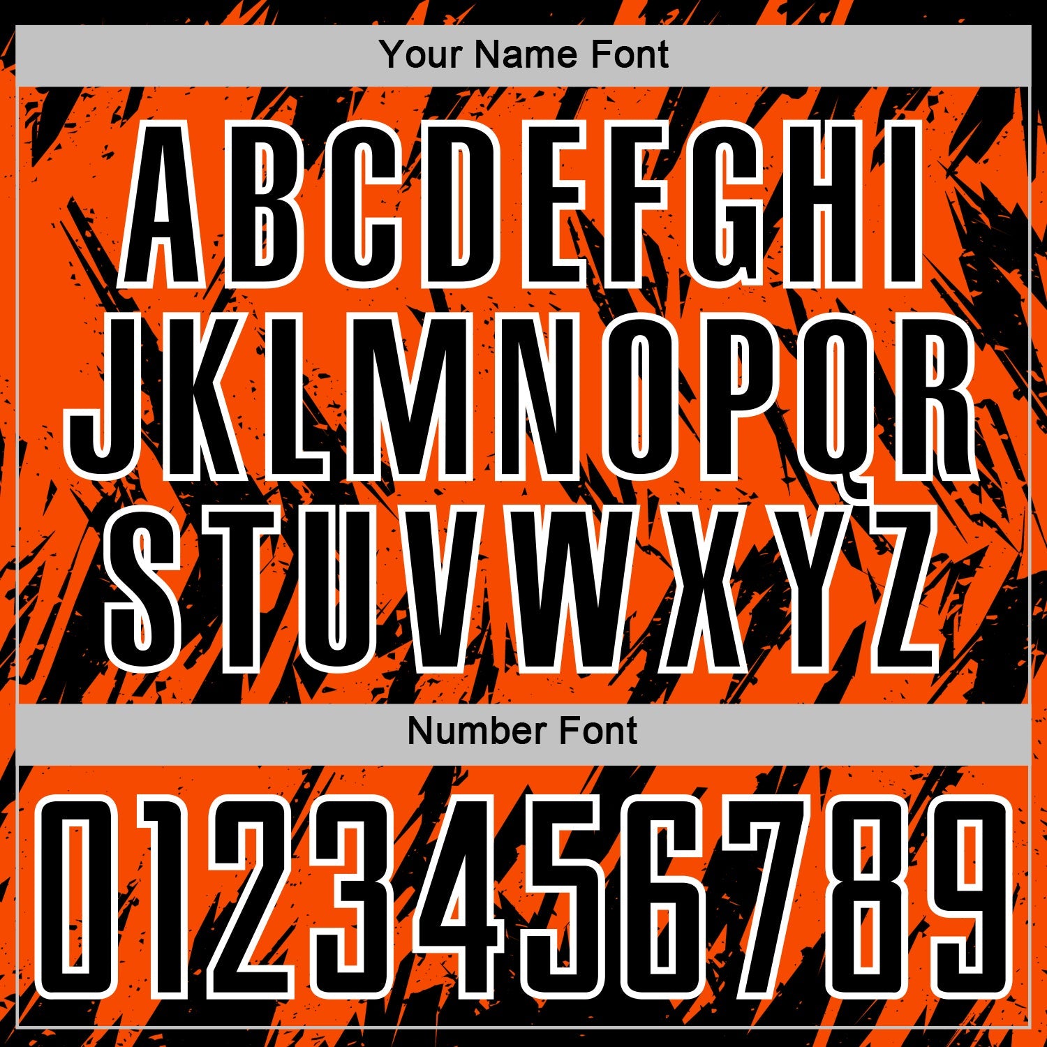 Custom Orange Black-White Splatter Torn Sharp Brush Stroke Sublimation Soccer Uniform Jersey view 6