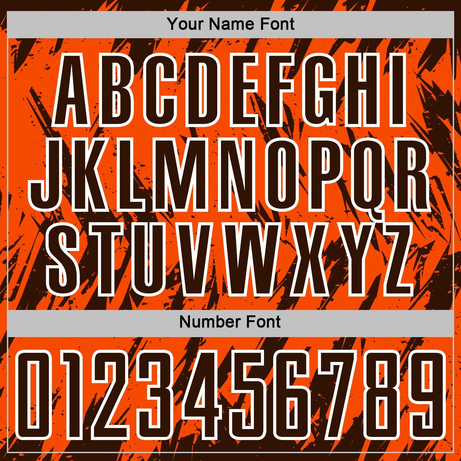 Custom Orange Brown-White Splatter Torn Sharp Brush Stroke Sublimation Soccer Uniform Jersey view 6