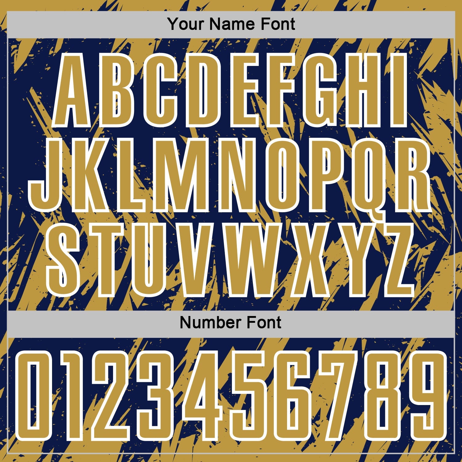 Custom Navy Old Gold-White Splatter Torn Sharp Brush Stroke Sublimation Soccer Uniform Jersey view 6