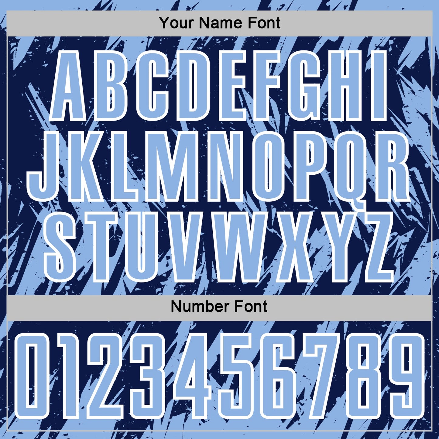 Custom Navy Light Blue-White Splatter Torn Sharp Brush Stroke Sublimation Soccer Uniform Jersey view 6