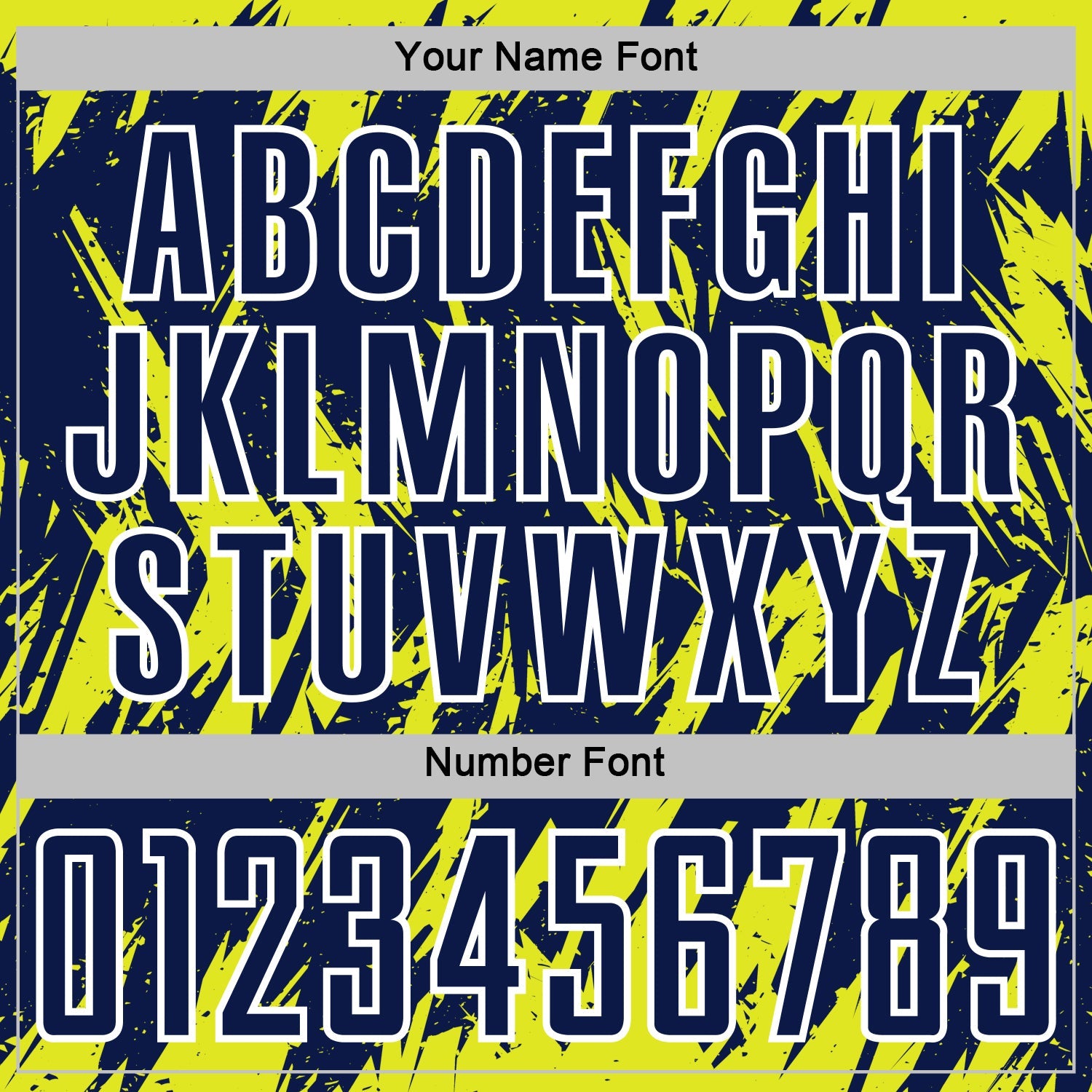 Custom Navy Neon Yellow-White Splatter Torn Sharp Brush Stroke Sublimation Soccer Uniform Jersey view 6