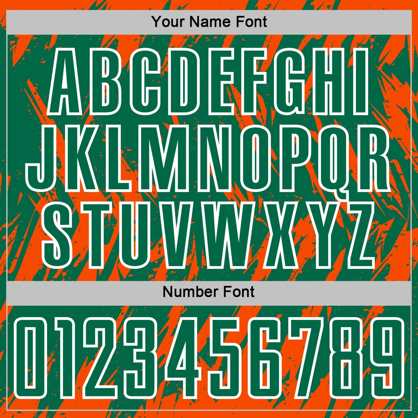 Custom Kelly Green Orange-White Splatter Torn Sharp Brush Stroke Sublimation Soccer Uniform Jersey view 6