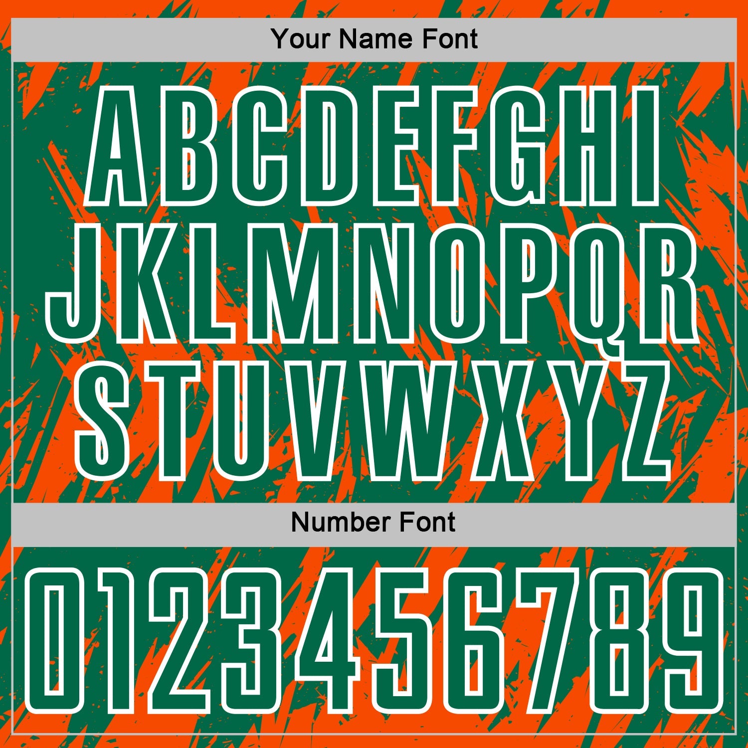 Custom Kelly Green Orange-White Splatter Torn Sharp Brush Stroke Sublimation Soccer Uniform Jersey view 6
