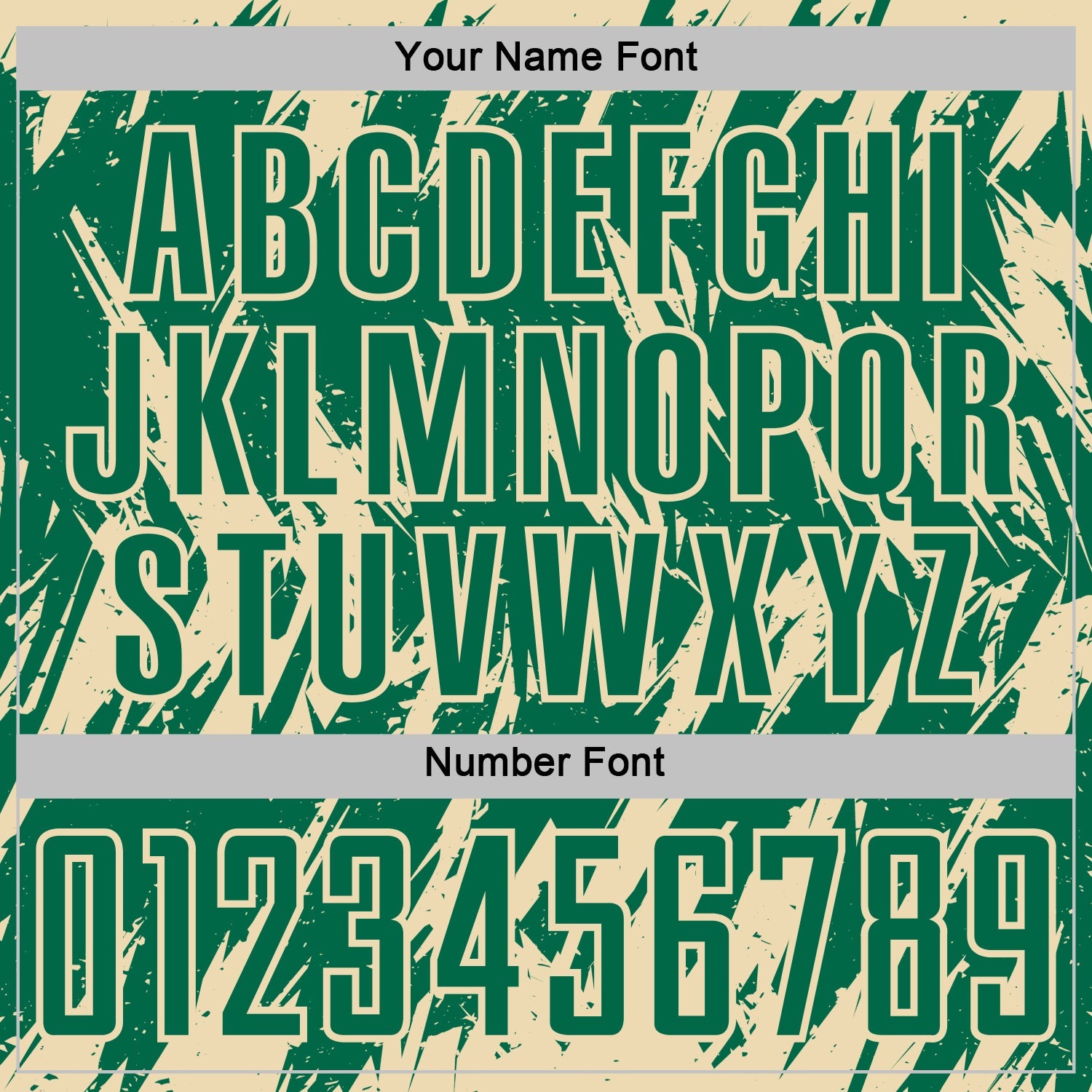 Custom Kelly Green-Cream Splatter Torn Sharp Brush Stroke Sublimation Soccer Uniform Jersey view 6