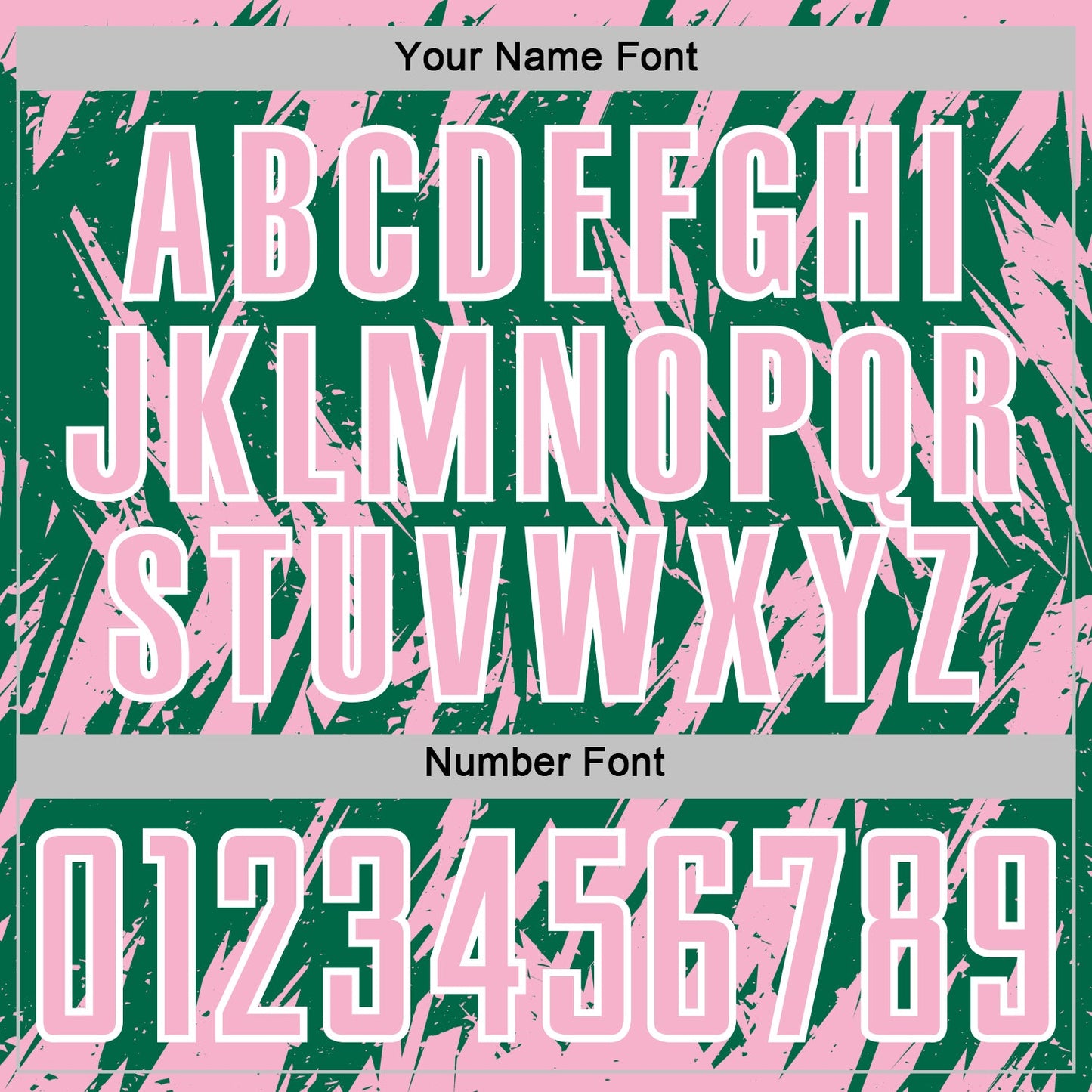 Custom Kelly Green Light Pink-White Splatter Torn Sharp Brush Stroke Sublimation Soccer Uniform Jersey view 6