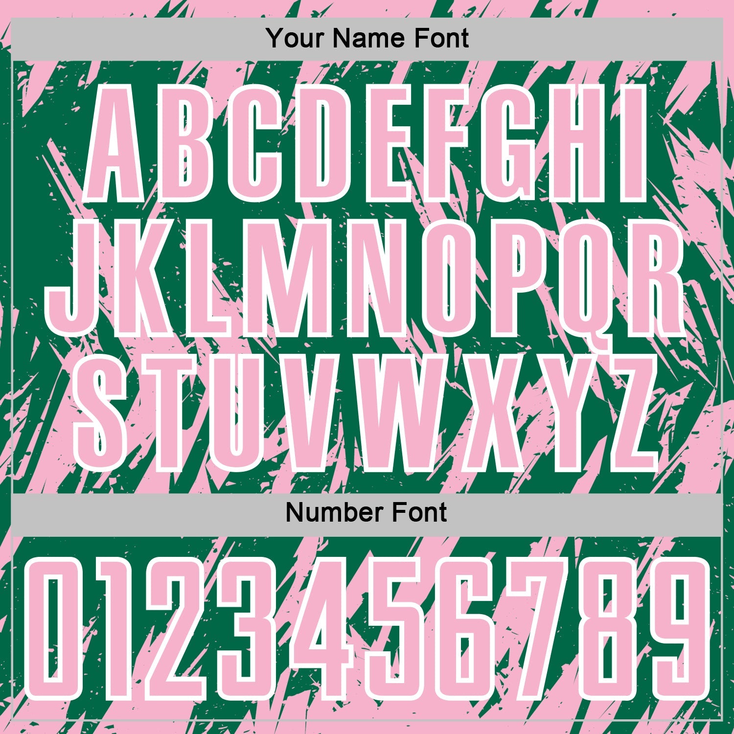 Custom Kelly Green Light Pink-White Splatter Torn Sharp Brush Stroke Sublimation Soccer Uniform Jersey view 6