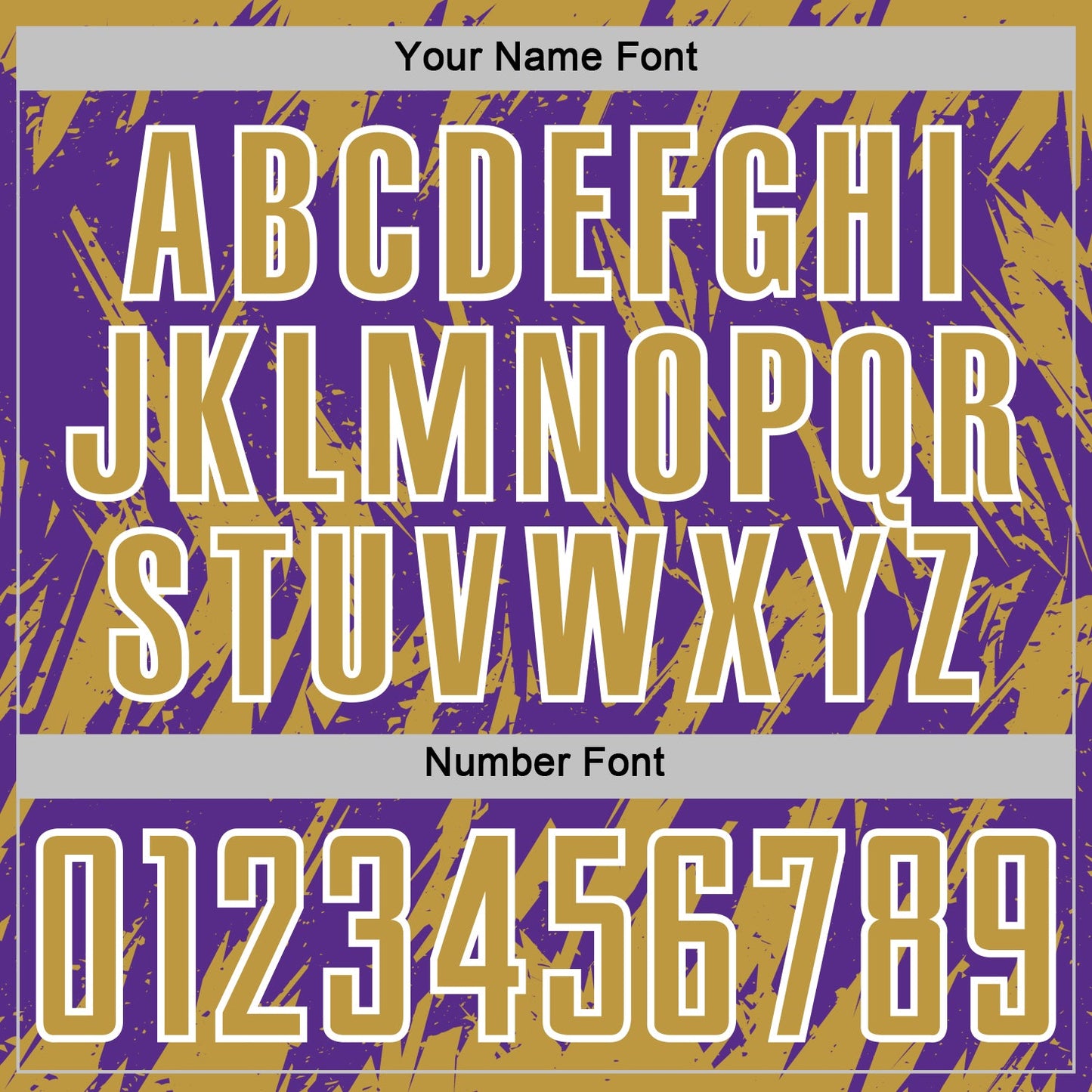 Custom Purple Old Gold-White Splatter Torn Sharp Brush Stroke Sublimation Soccer Uniform Jersey view 6