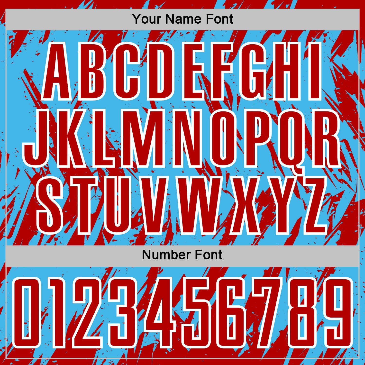 Custom Sky Blue Red-White Splatter Torn Sharp Brush Stroke Sublimation Soccer Uniform Jersey view 6