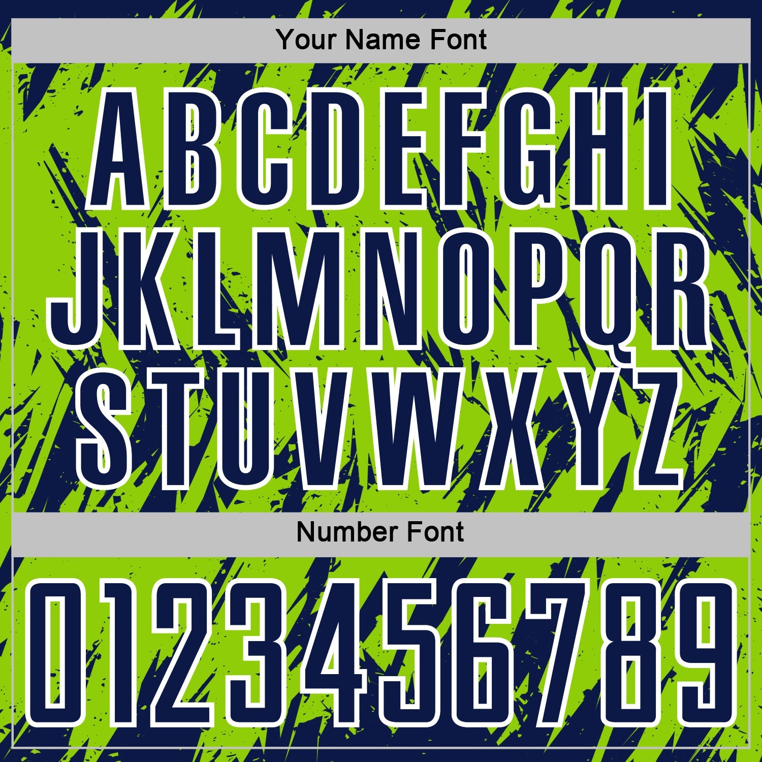 Custom Neon Green Navy-White Splatter Torn Sharp Brush Stroke Sublimation Soccer Uniform Jersey view 6