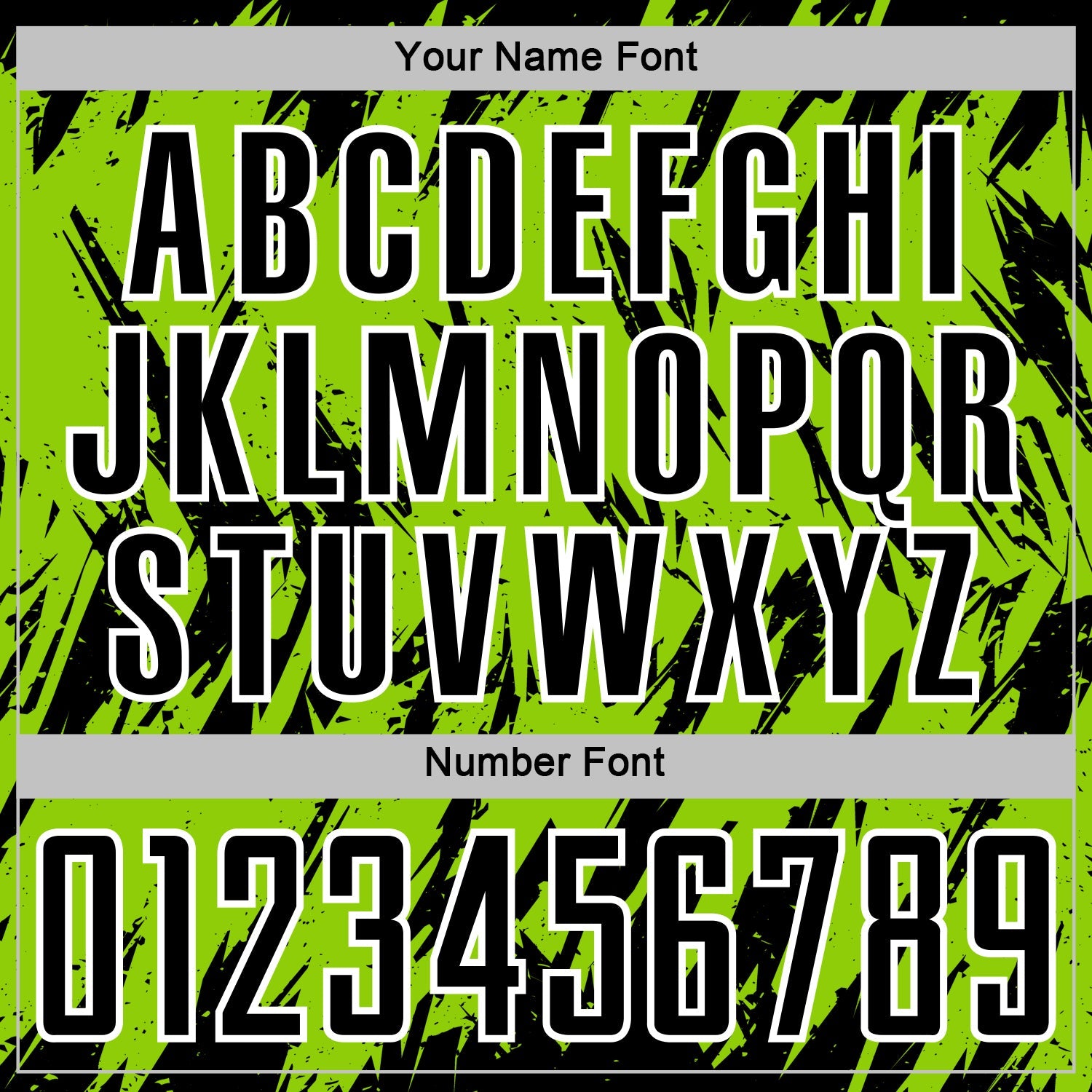 Custom Neon Green Black-White Splatter Torn Sharp Brush Stroke Sublimation Soccer Uniform Jersey view 6