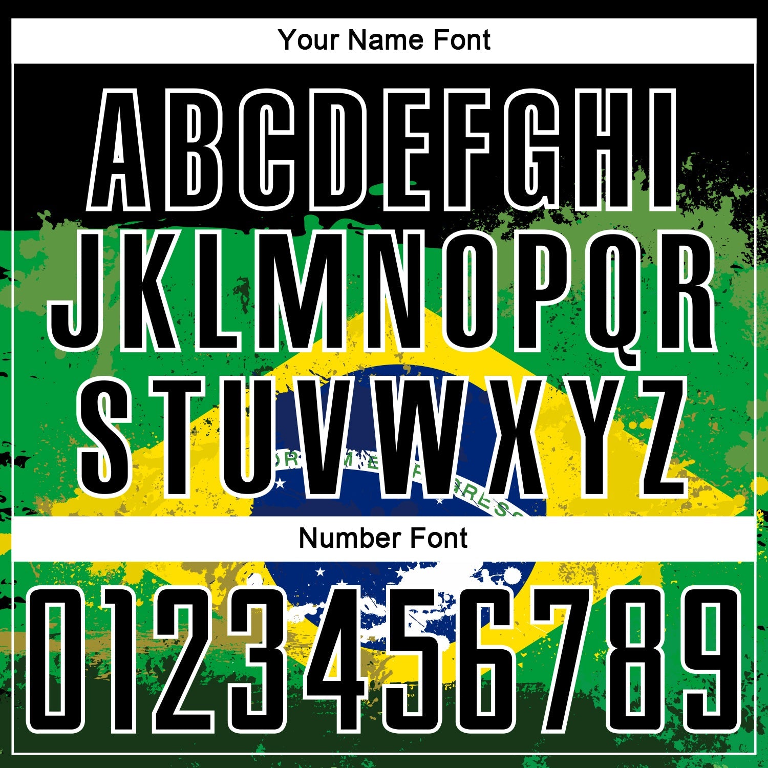 Custom Black Green Yellow-Blue Brazil Flag Sublimation Soccer Uniform Jersey view 6