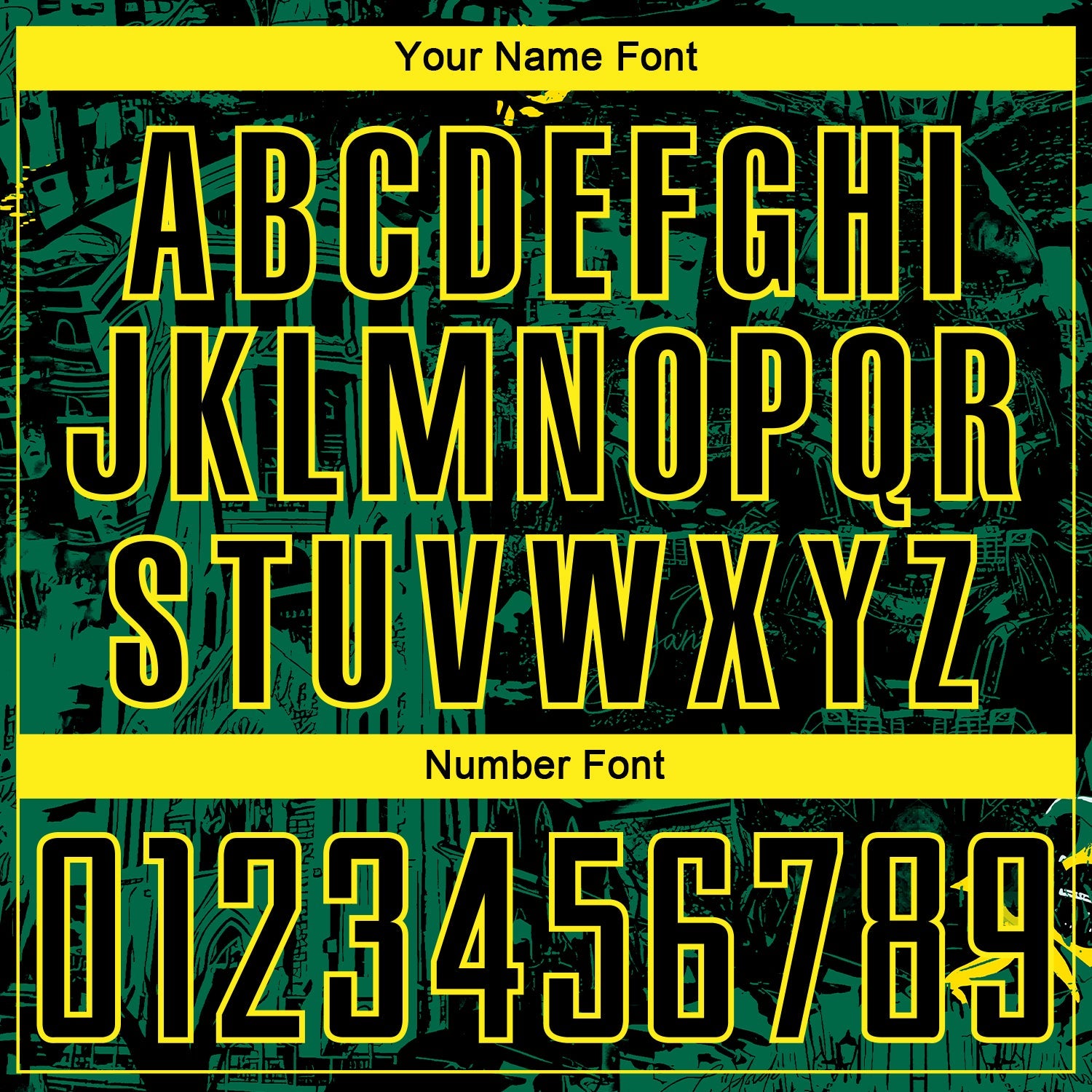 Custom Black Kelly Green-Light Yellow Brasil Cityscape Splatter Sublimation Soccer Uniform Jersey view 6