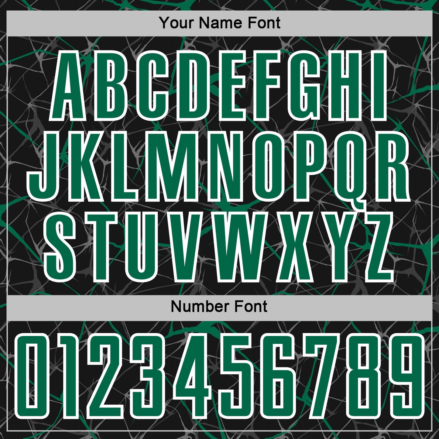 Custom Black Kelly Green-White Abstract Network Crackle Sublimation Soccer Uniform Jersey view 6