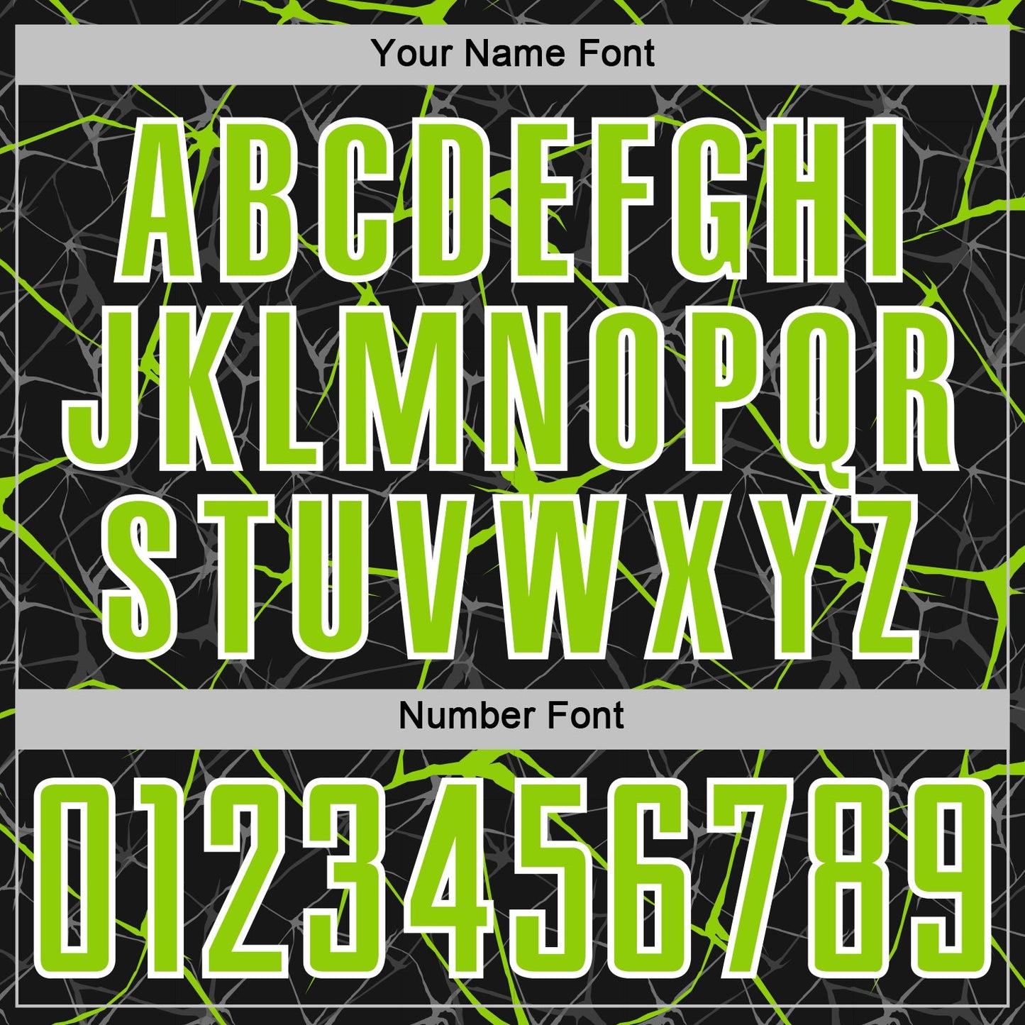 Custom Black Neon Green-White Abstract Network Crackle Sublimation Soccer Uniform Jersey view 6