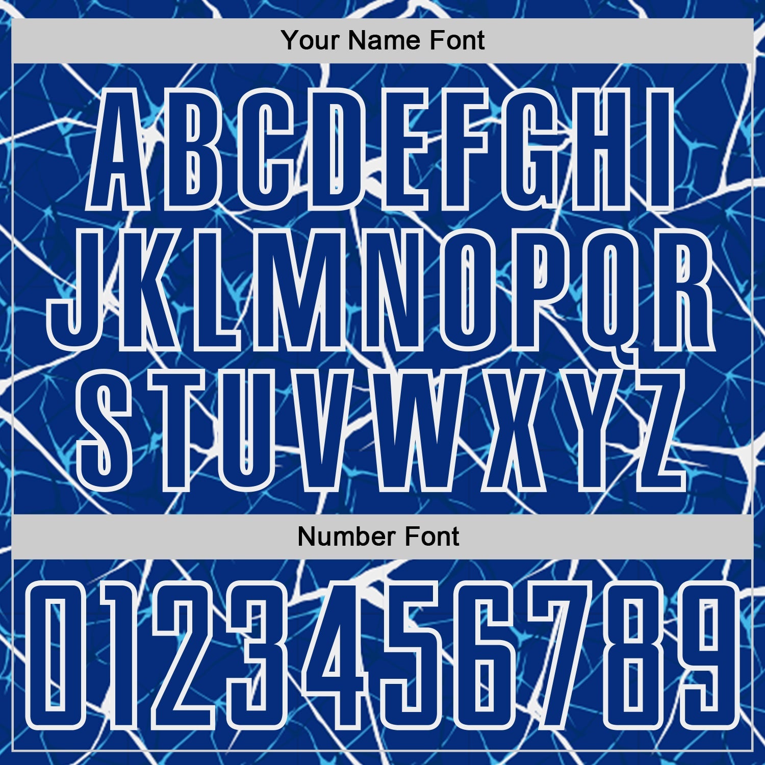 Custom Royal-White Abstract Network Crackle Sublimation Soccer Uniform Jersey view 6