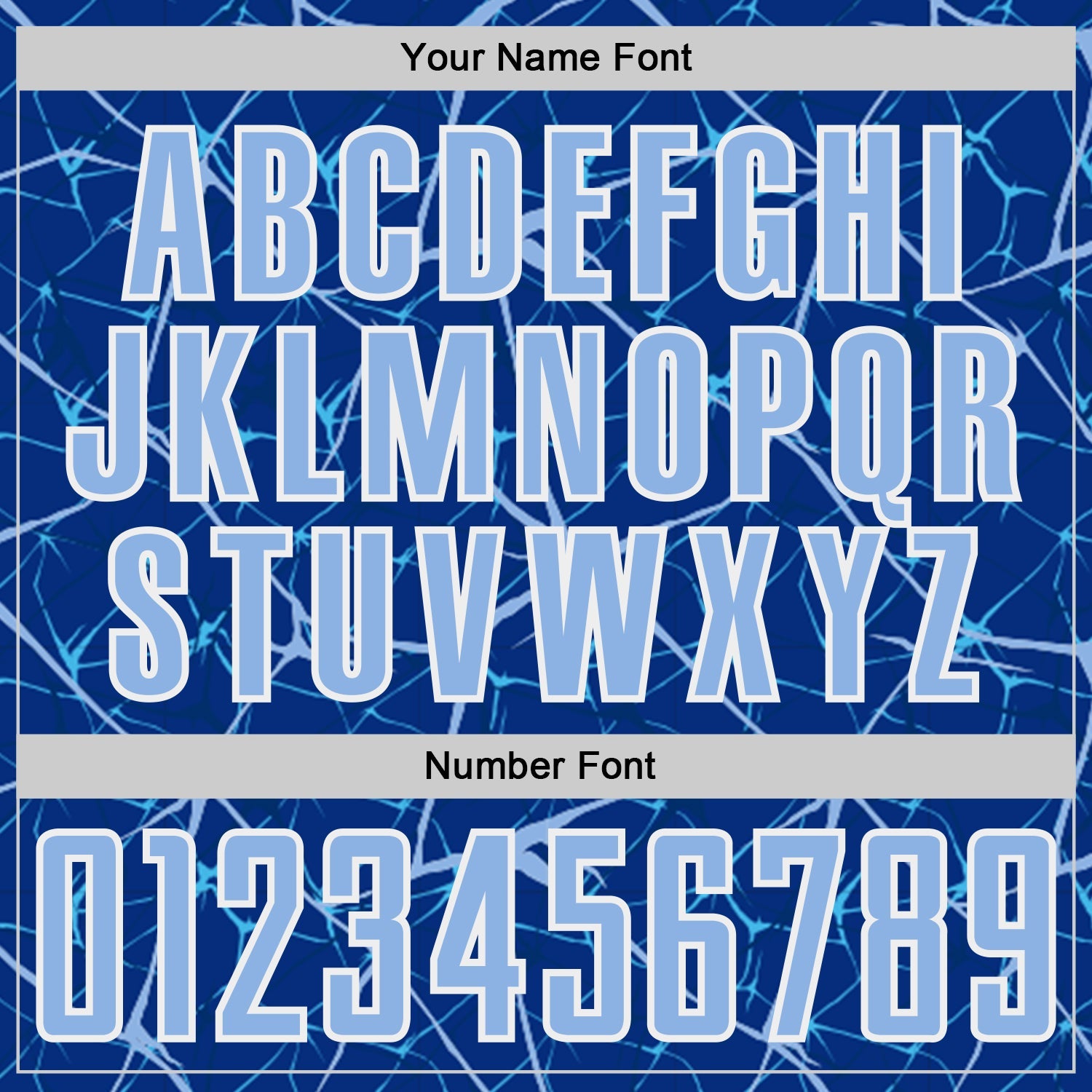 Custom Royal Light Blue-White Abstract Network Crackle Sublimation Soccer Uniform Jersey view 6