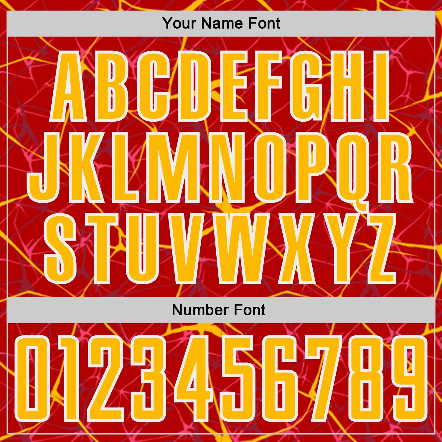 Custom Red Gold-White Abstract Network Crackle Sublimation Soccer Uniform Jersey view 6