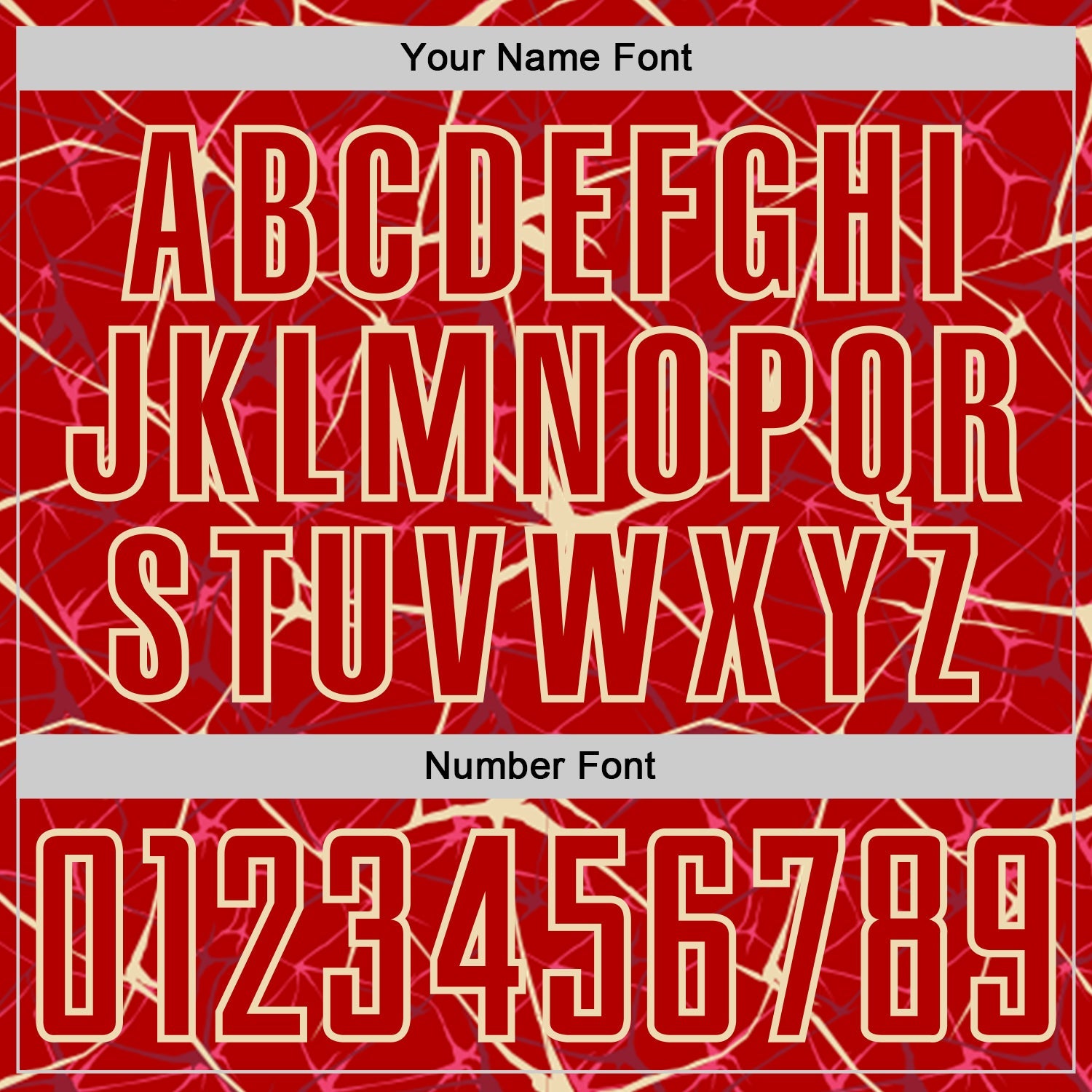 Custom Red-Cream Abstract Network Crackle Sublimation Soccer Uniform Jersey view 6