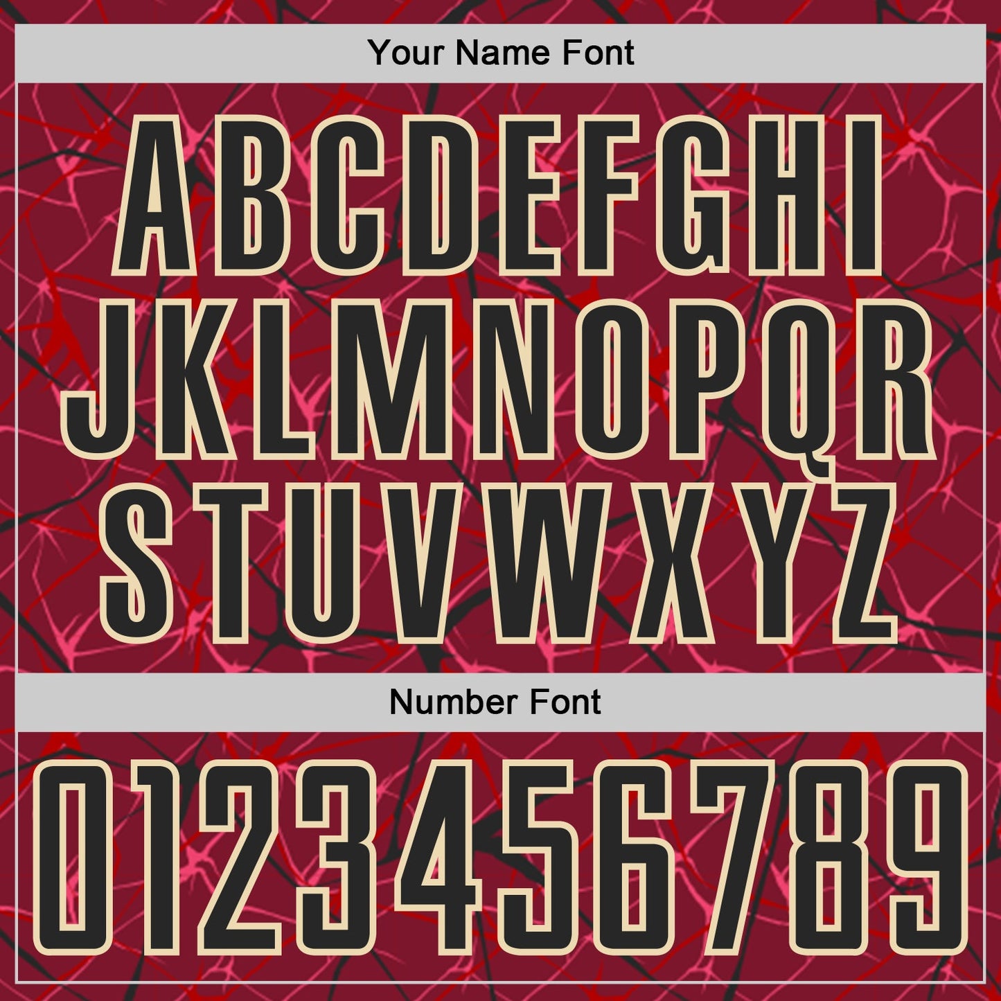 Custom Crimson Black-Cream Abstract Network Crackle Sublimation Soccer Uniform Jersey view 6