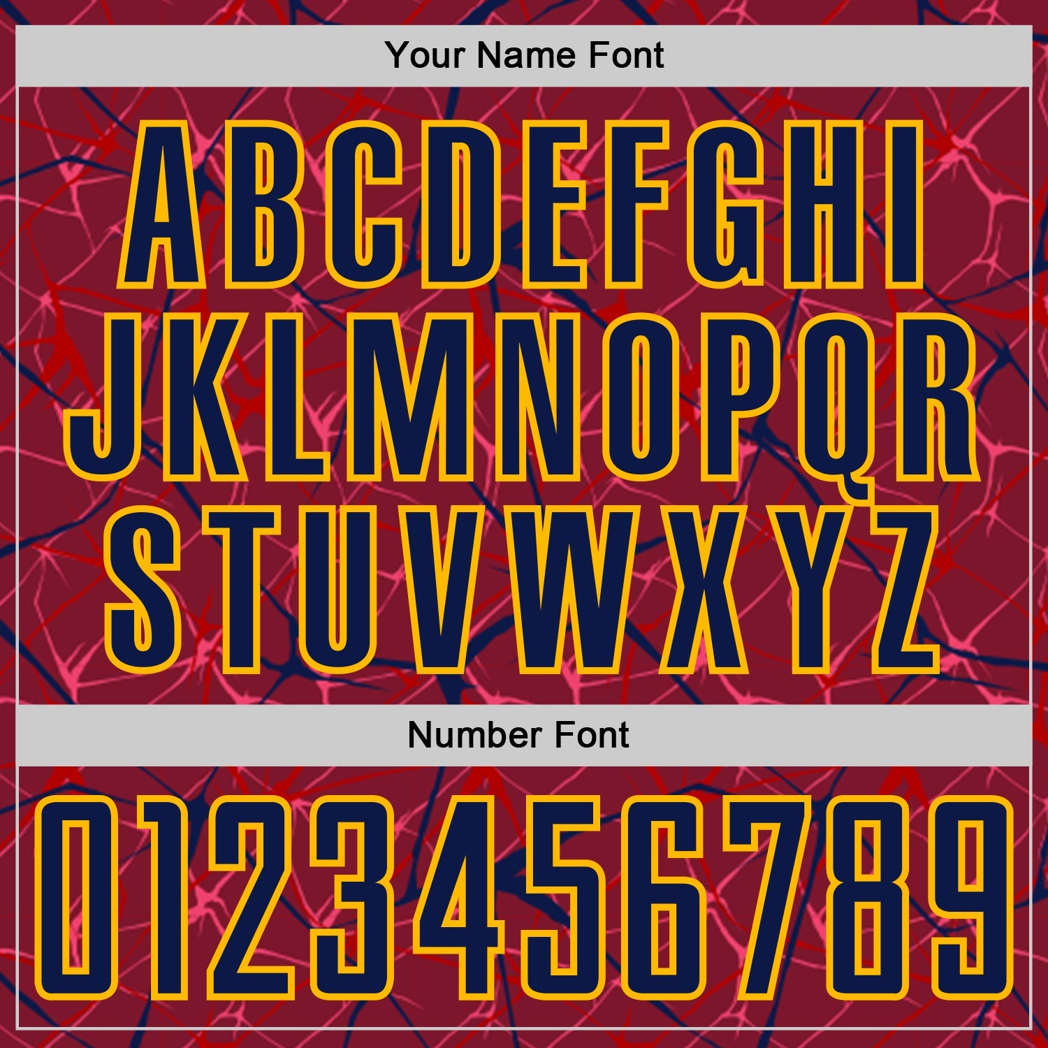 Custom Crimson Navy-Gold Abstract Network Crackle Sublimation Soccer Uniform Jersey view 6