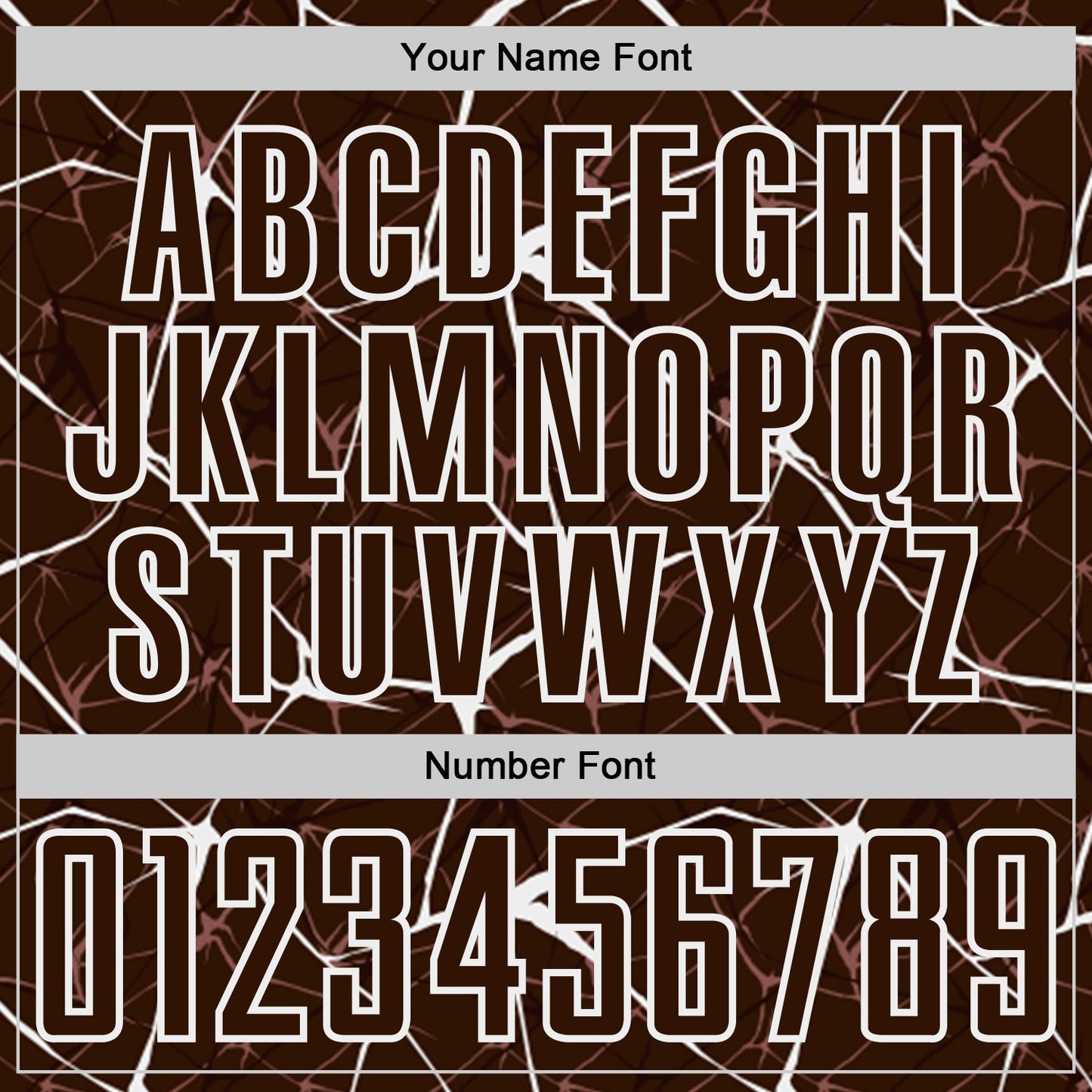 Custom Brown-White Abstract Network Crackle Sublimation Soccer Uniform Jersey view 6