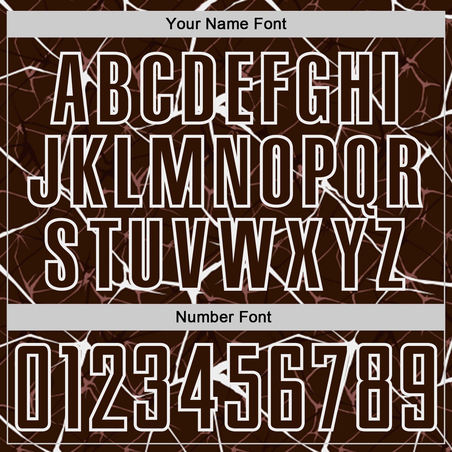 Custom Brown-White Abstract Network Crackle Sublimation Soccer Uniform Jersey view 6