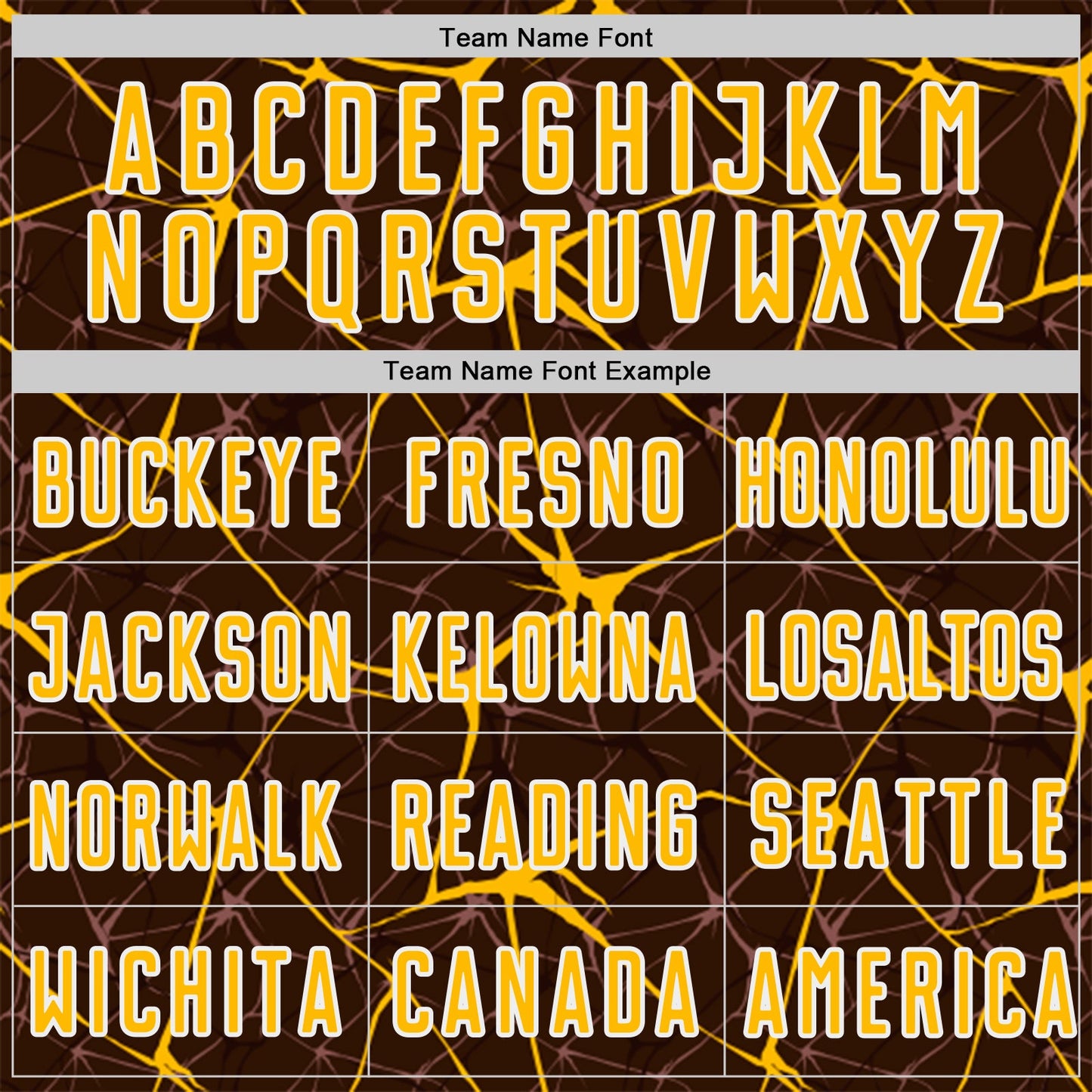 Custom Brown Gold-White Abstract Network Crackle Sublimation Soccer Uniform Jersey view 5