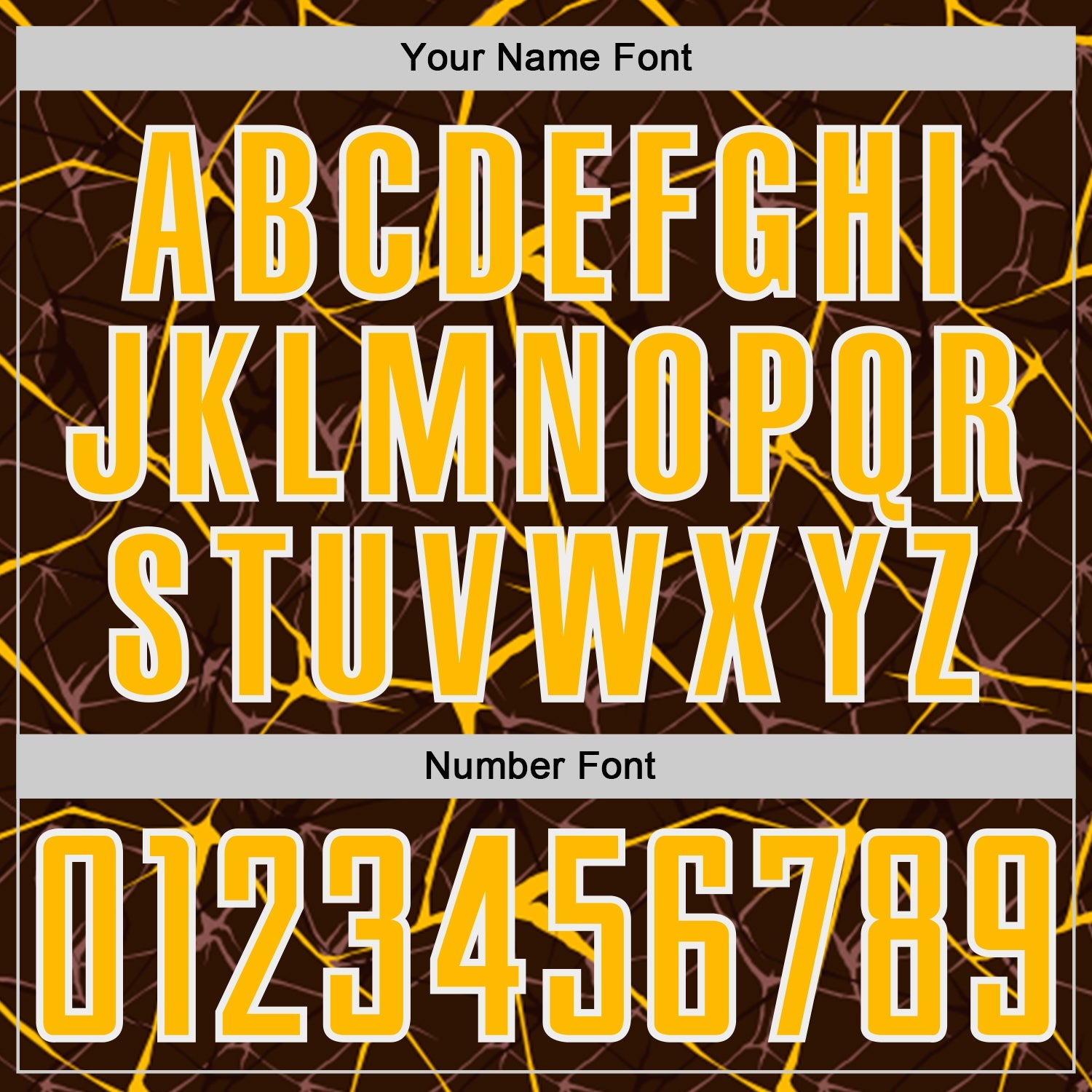 Custom Brown Gold-White Abstract Network Crackle Sublimation Soccer Uniform Jersey view 6