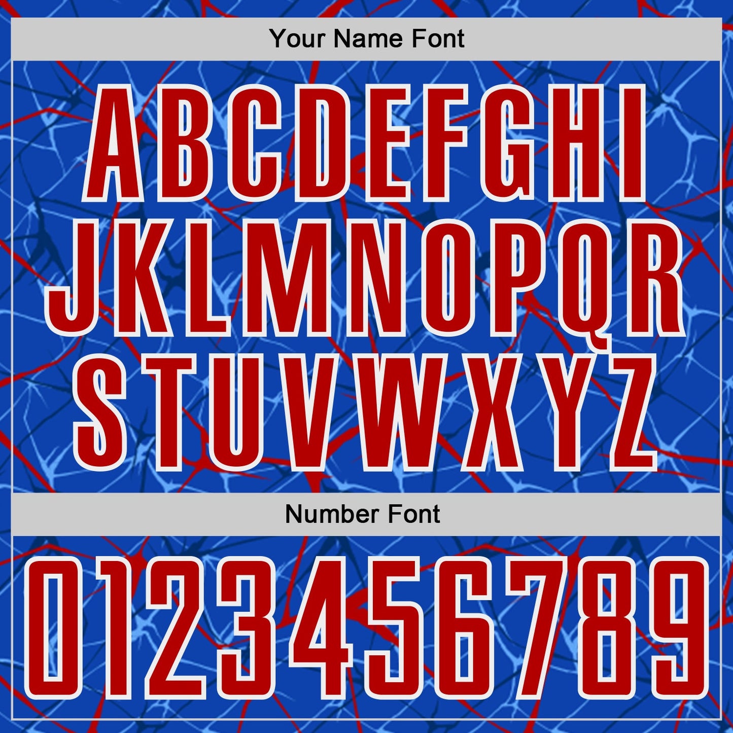 Custom Thunder Blue Red-White Abstract Network Crackle Sublimation Soccer Uniform Jersey view 6