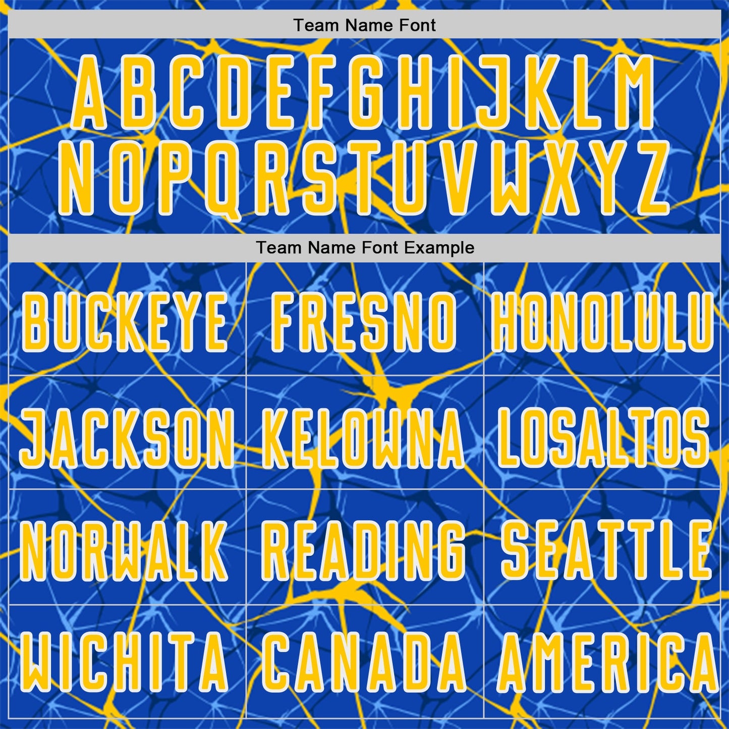 Custom Thunder Blue Yellow-White Abstract Network Crackle Sublimation Soccer Uniform Jersey view 5