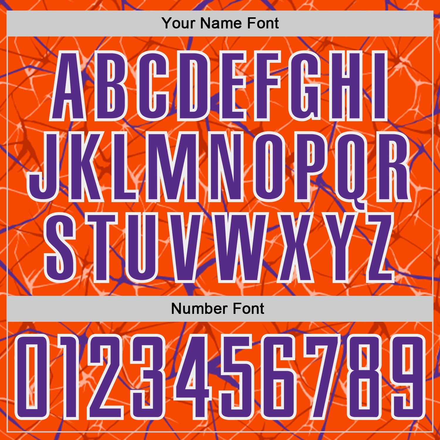 Custom Orange Purple-White Abstract Network Crackle Sublimation Soccer Uniform Jersey view 6
