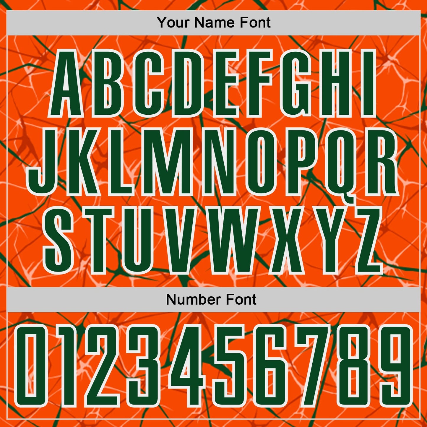 Custom Orange Green-White Abstract Network Crackle Sublimation Soccer Uniform Jersey view 6