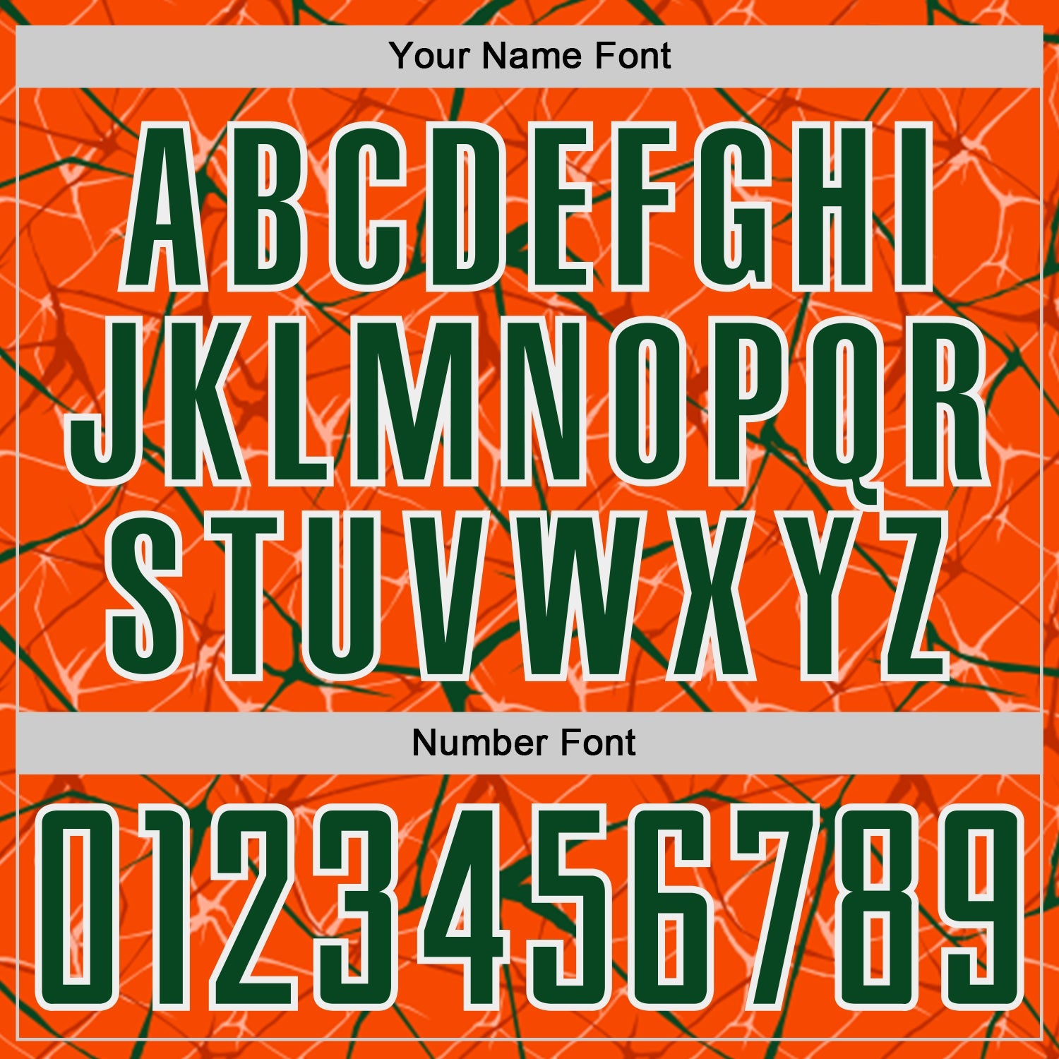 Custom Orange Green-White Abstract Network Crackle Sublimation Soccer Uniform Jersey view 6