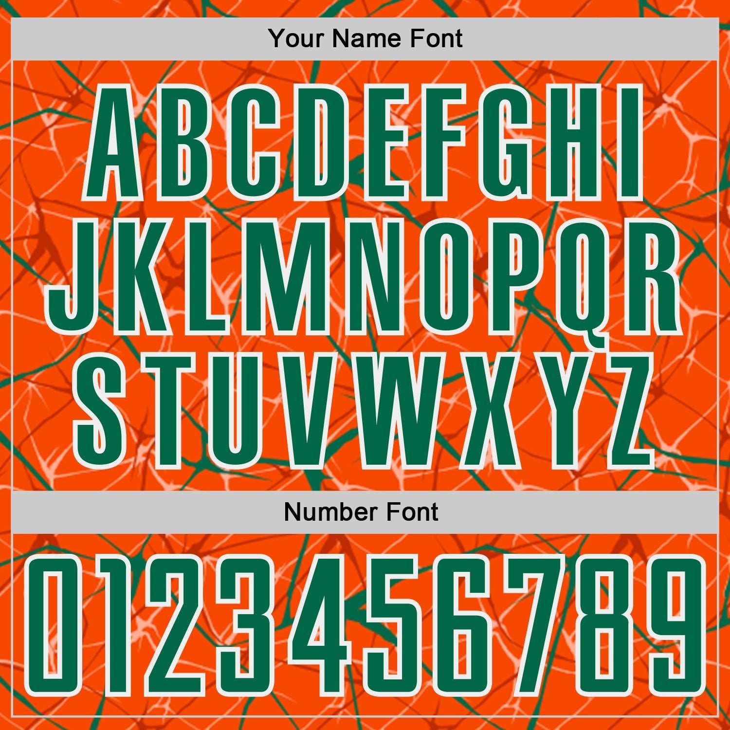 Custom Orange Kelly Green-White Abstract Network Crackle Sublimation Soccer Uniform Jersey view 6