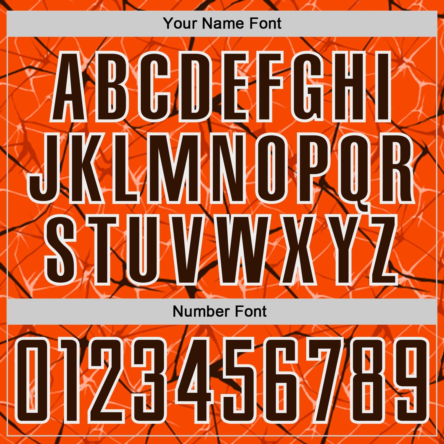 Custom Orange Brown-White Abstract Network Crackle Sublimation Soccer Uniform Jersey view 6