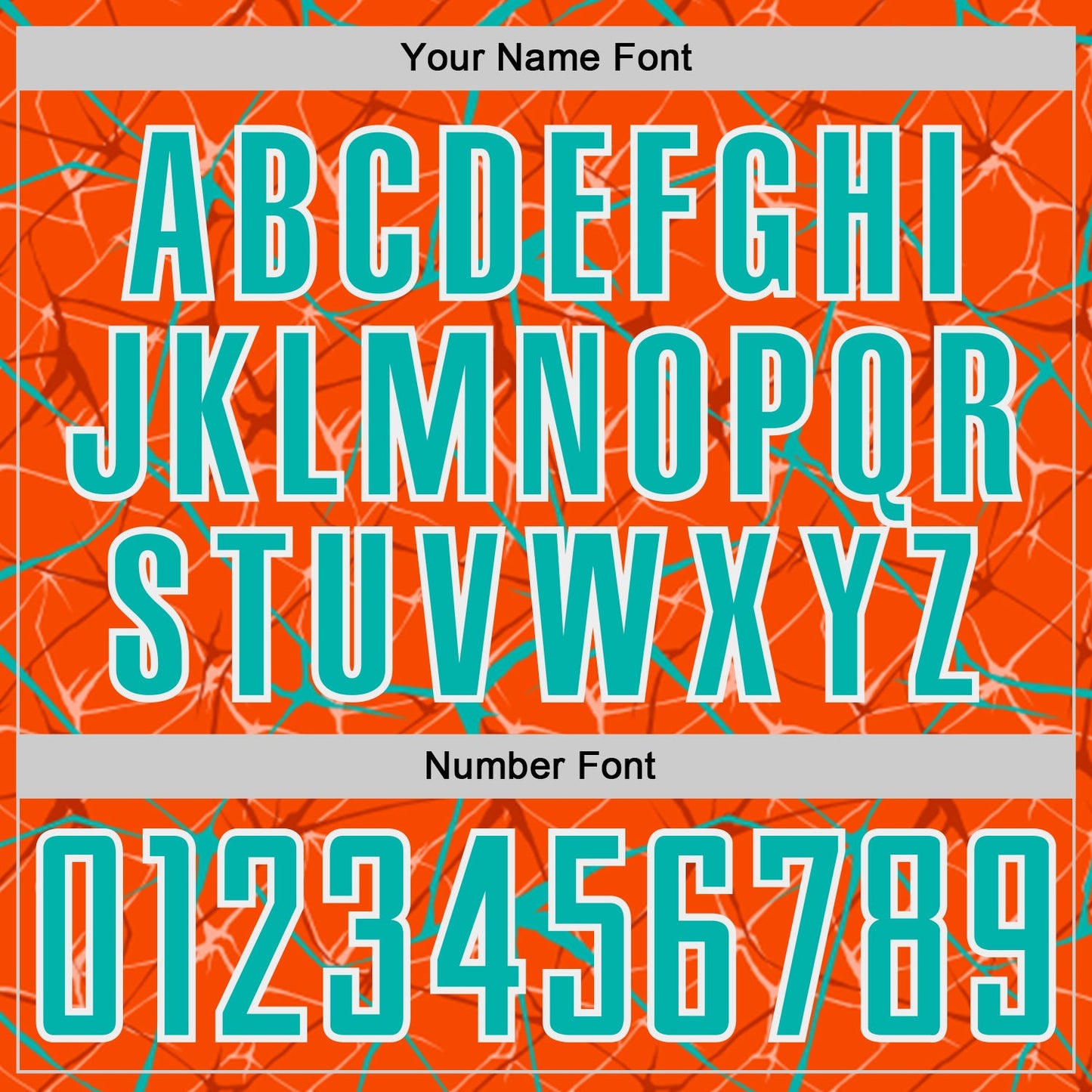 Custom Orange Aqua-White Abstract Network Crackle Sublimation Soccer Uniform Jersey view 6