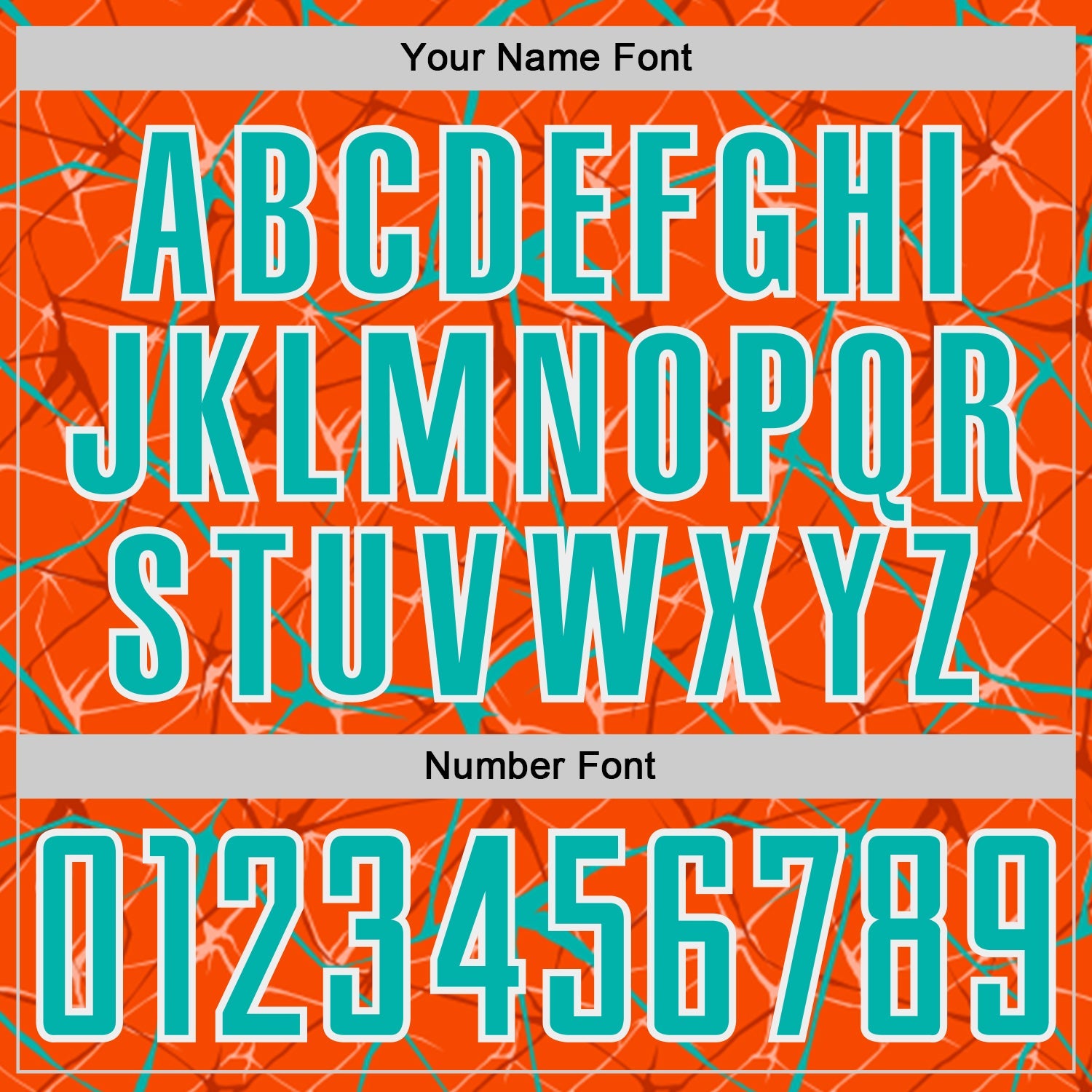 Custom Orange Aqua-White Abstract Network Crackle Sublimation Soccer Uniform Jersey view 6